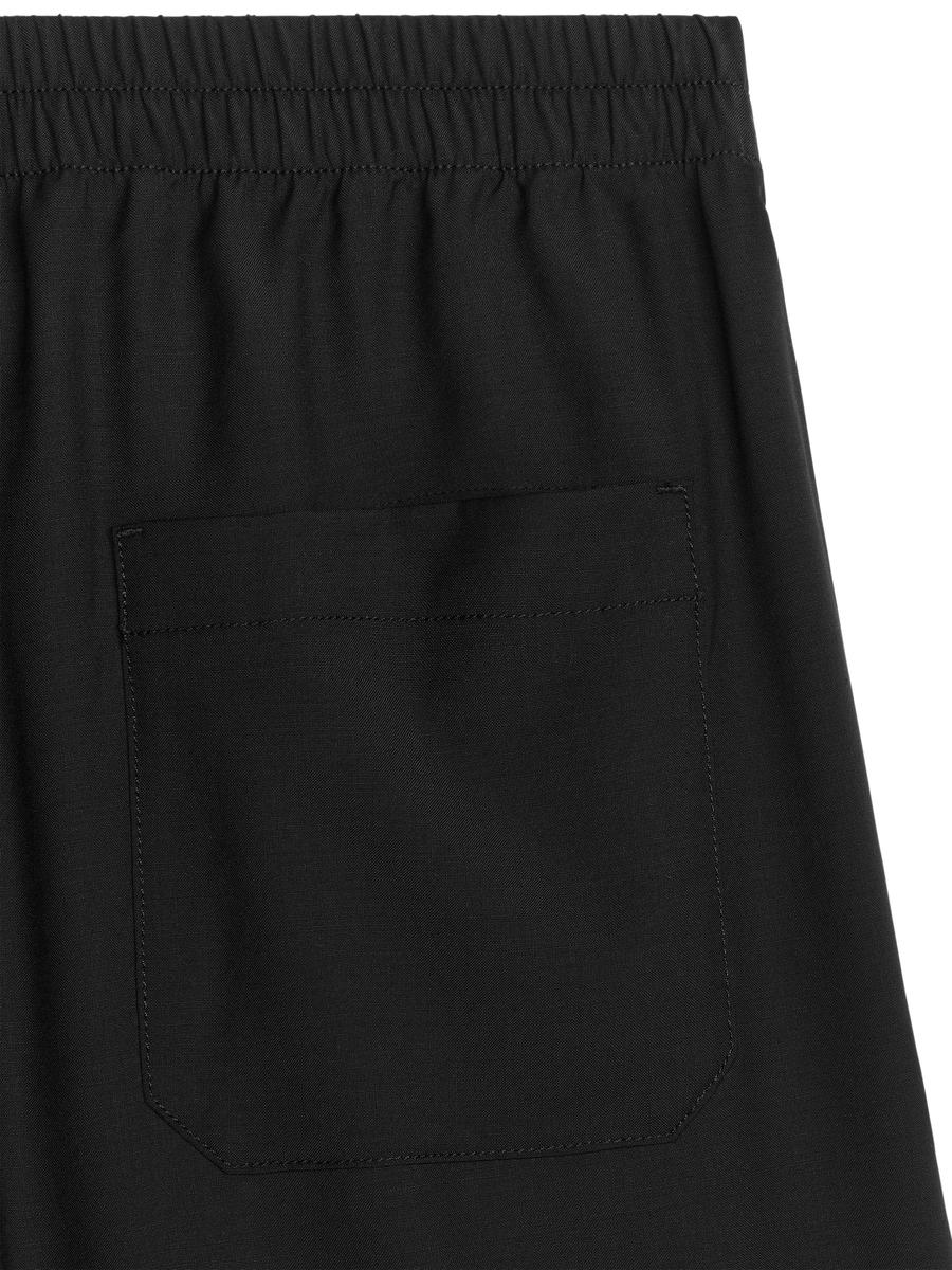 Weite Wollhose - Schwarz - Loose Fit - Men - 1224931001