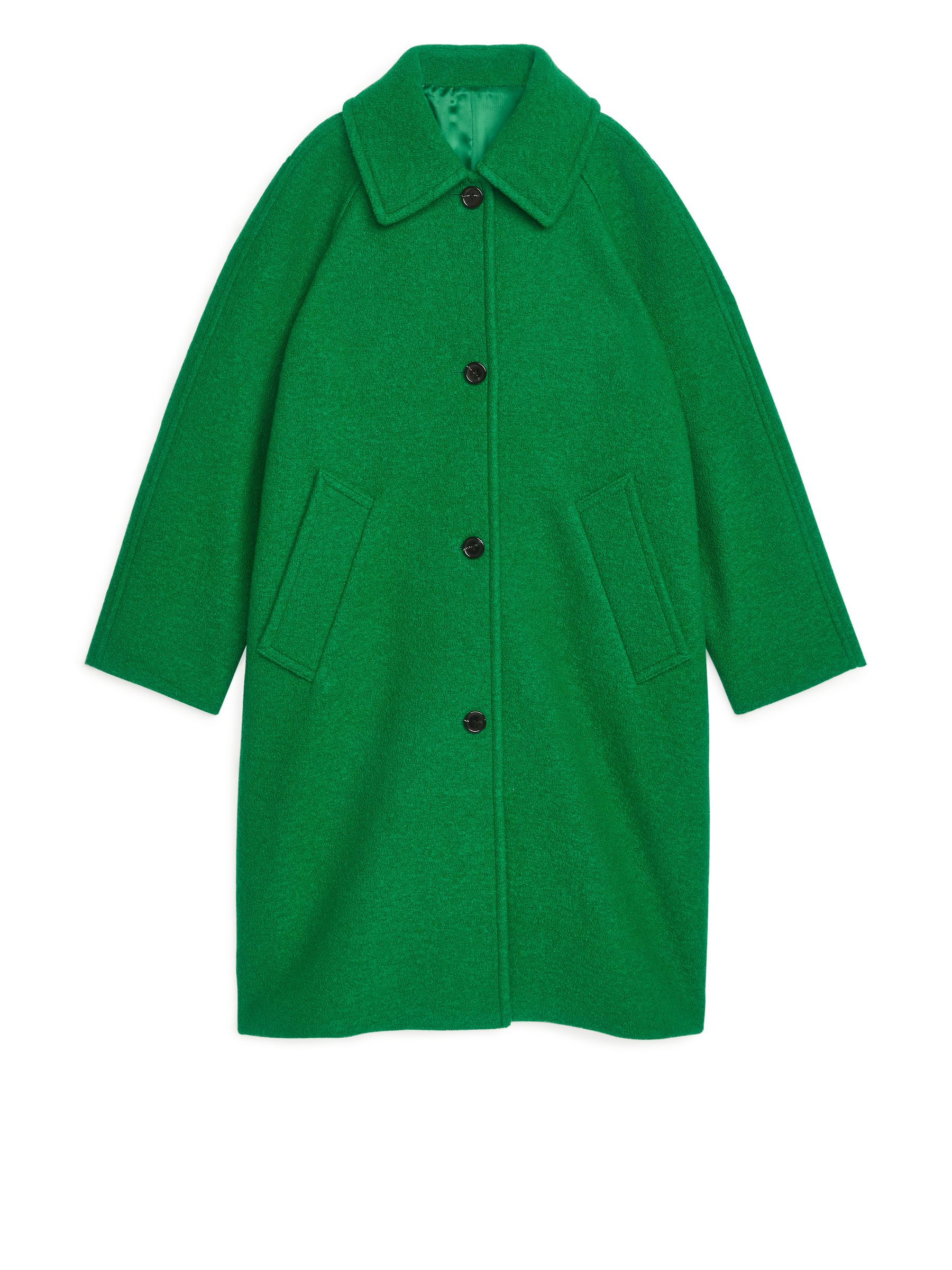 Cappotto in lana bouclé - Green - Oversize - Women - StillMedia/DescriptiveStillLife - 1