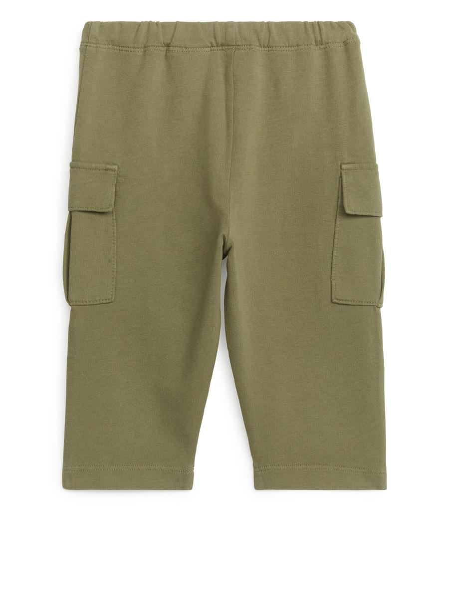 Jersey Utility Trousers-#7C775F-6135