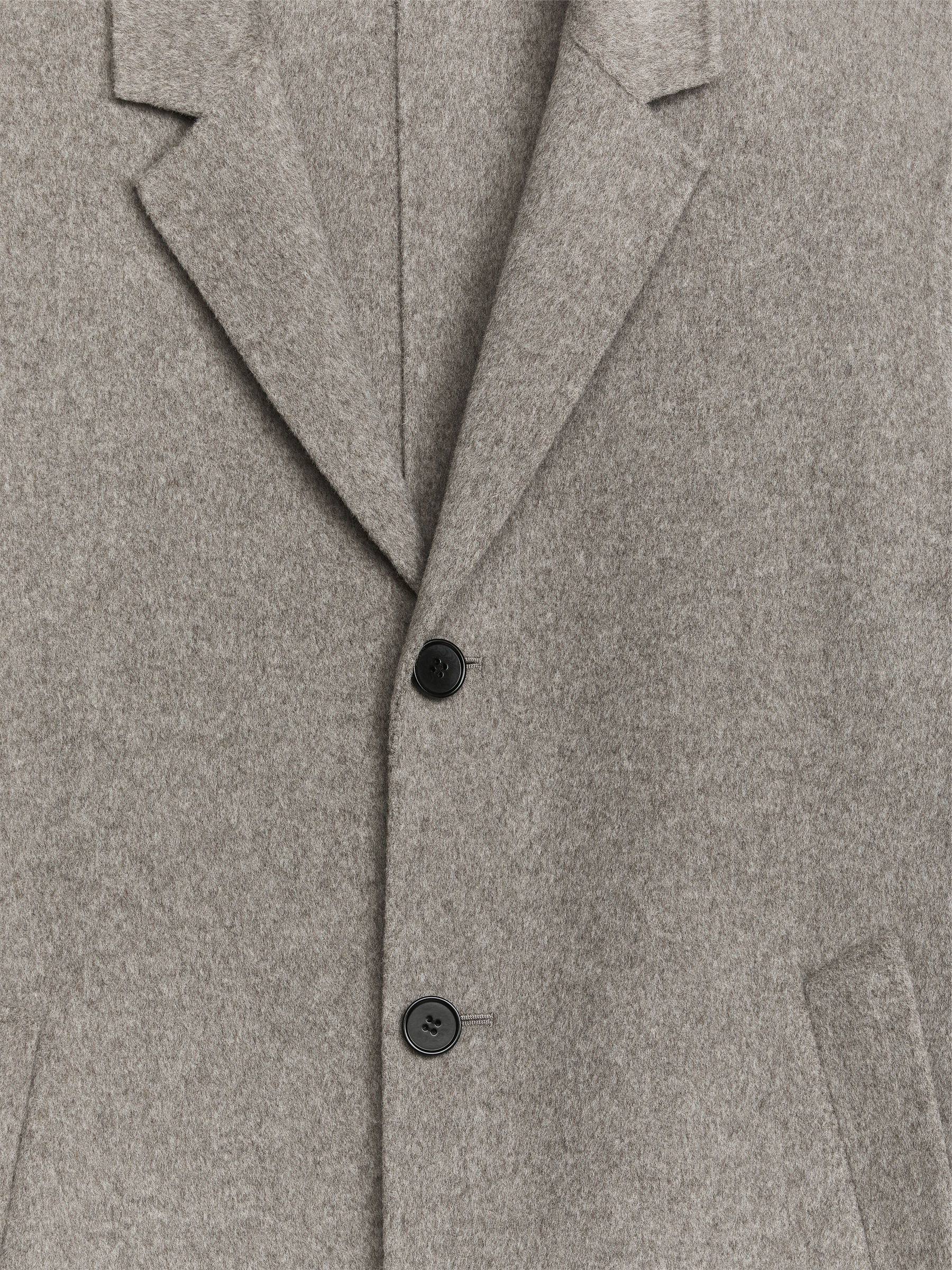 Double-Face Wool Blend Coat - Light Mole Melange - Regular fit - Men - StillMedia/DescriptiveDetail - 1