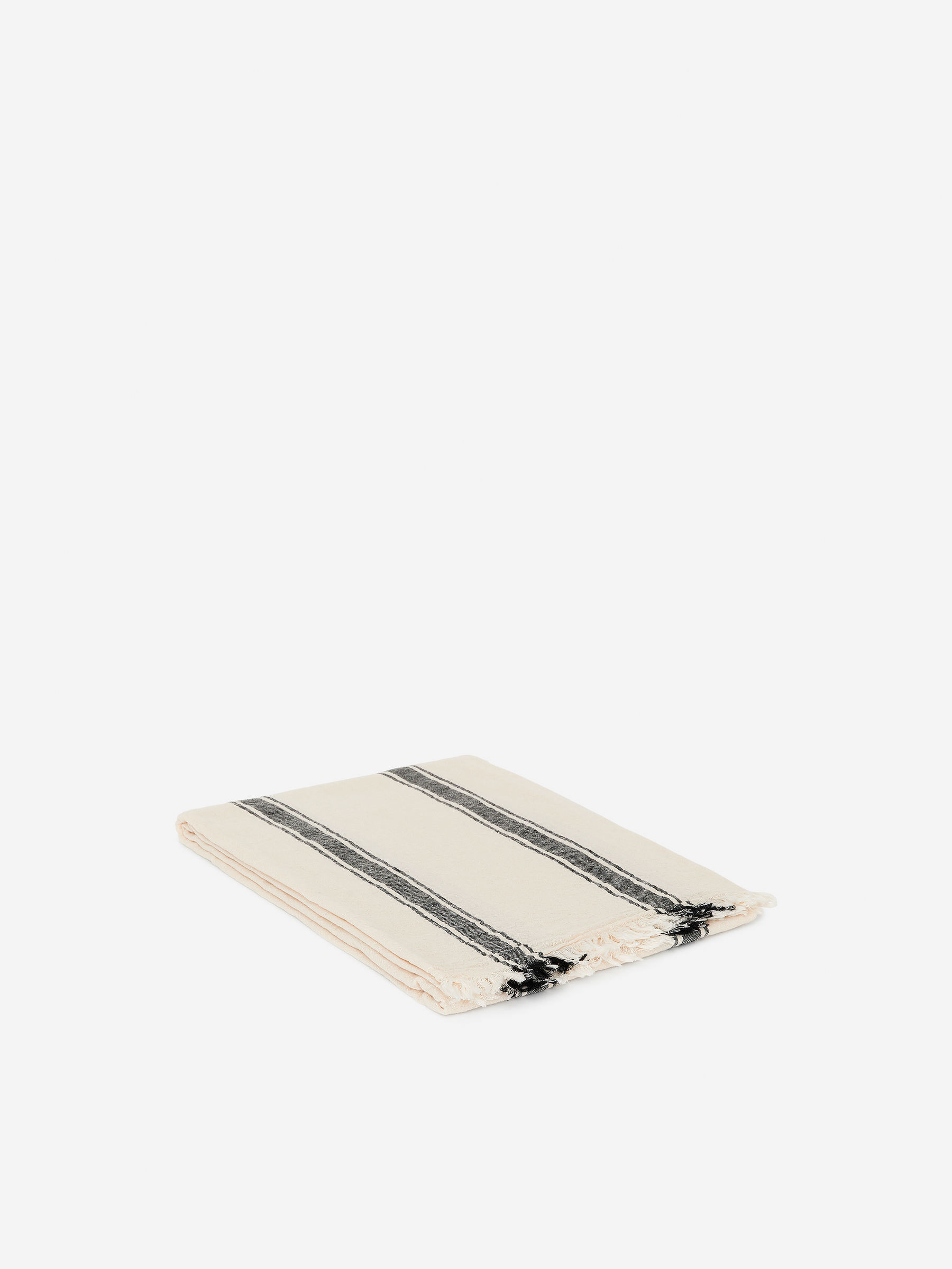 Woven Cotton Towel - Off White/Brown - Homeware - StillMedia/DescriptiveDetail - 1