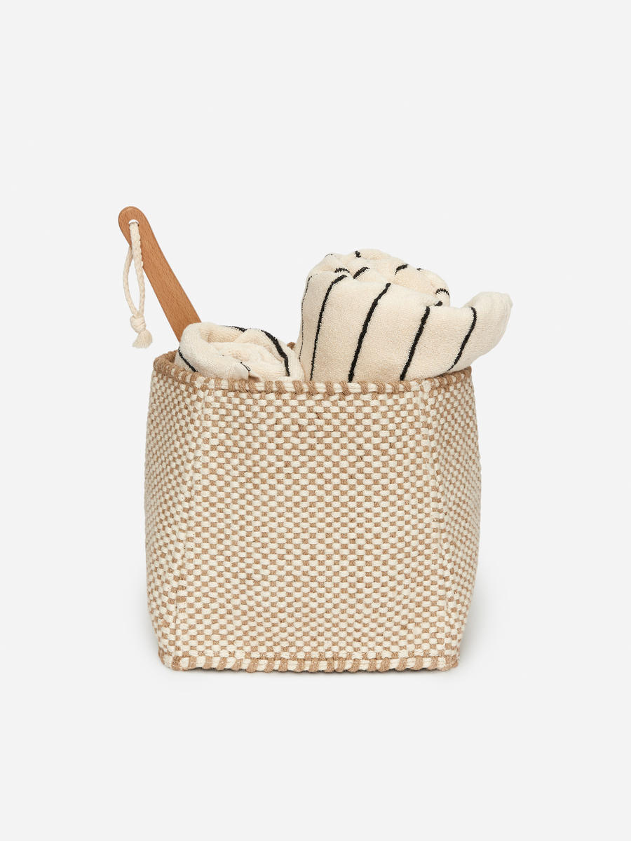 Panier de rangement en jute 25 cm-#E8E4D5-13812