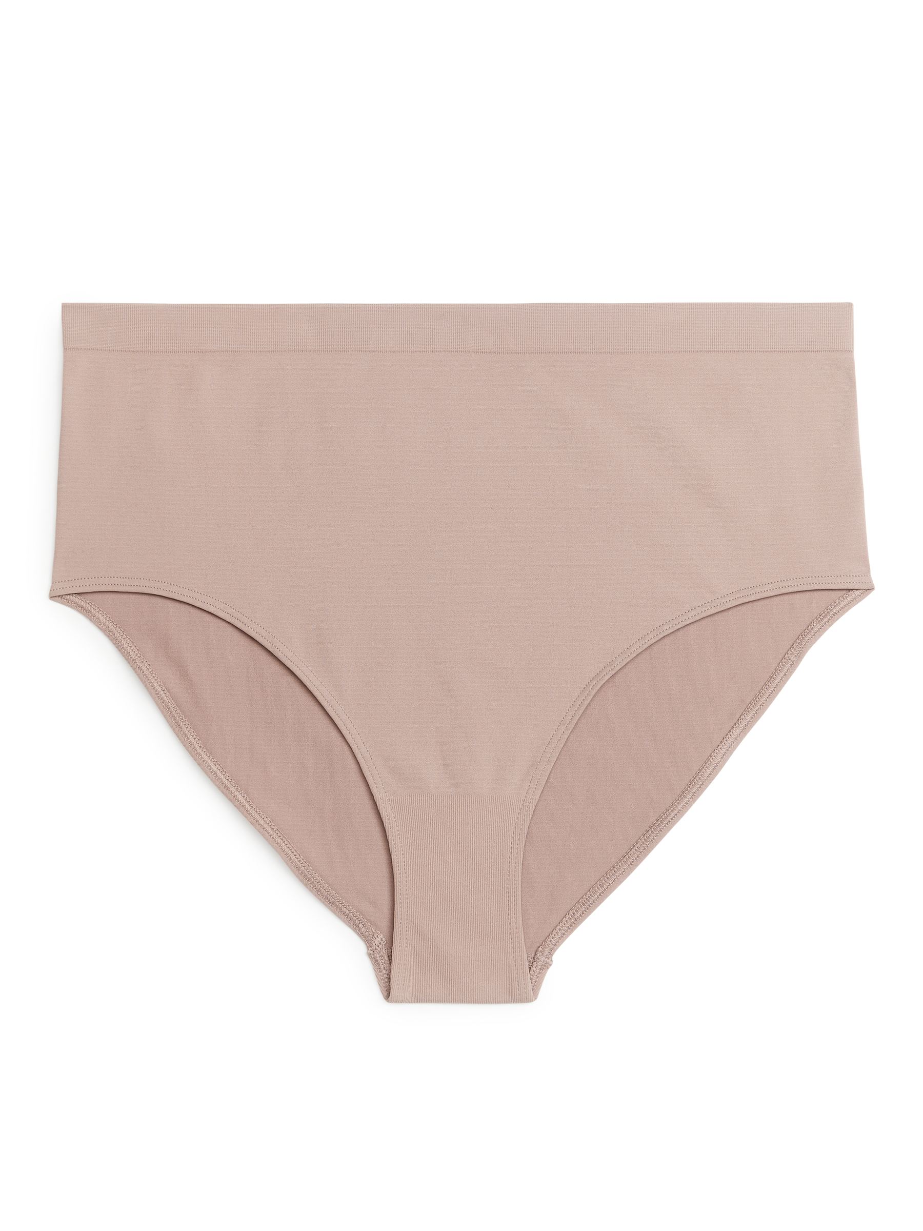 High Waist Seamless Briefs-#A28F82-3377