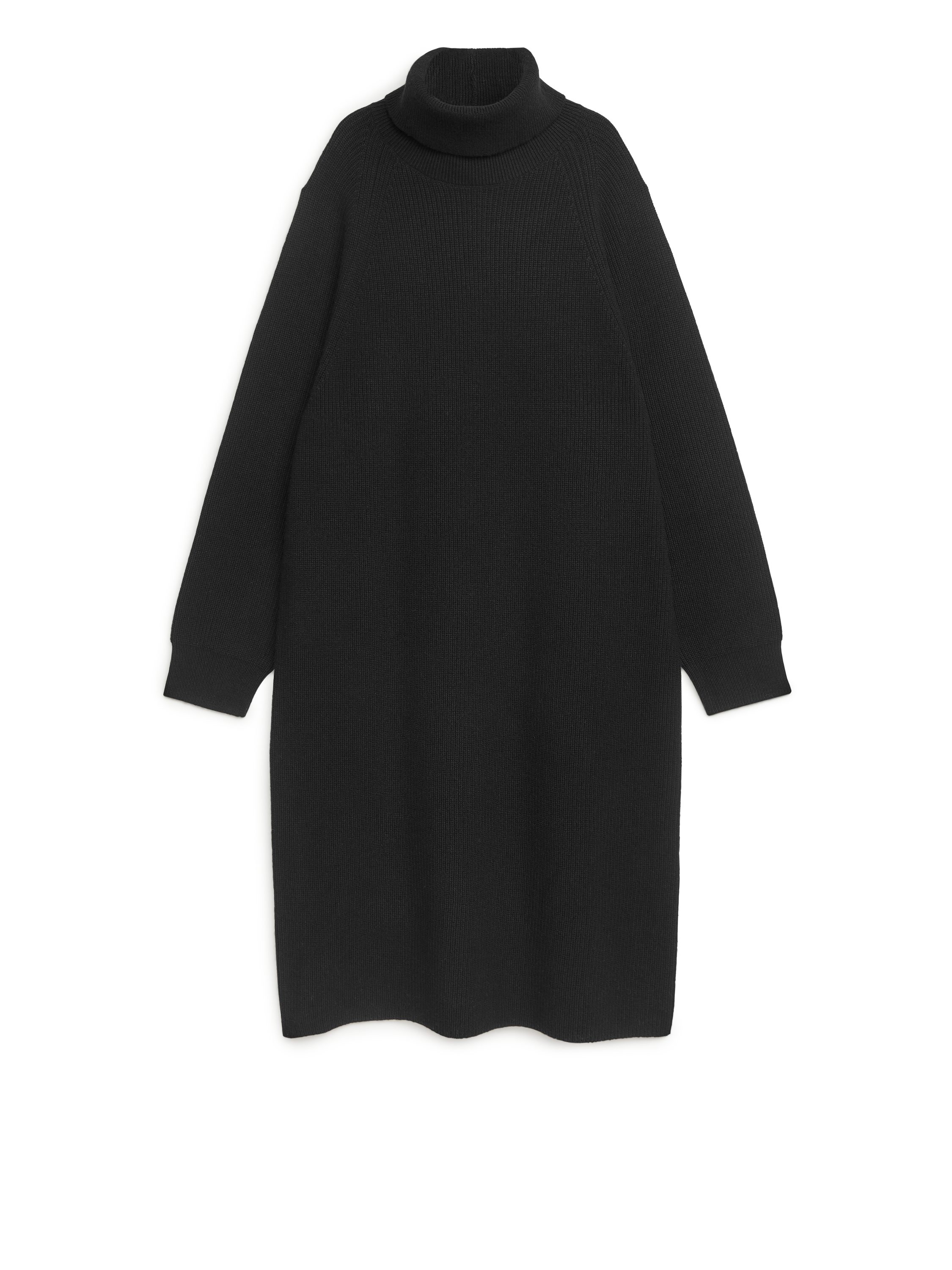 Knitted Wool Blend Dress Black Women ARKET IT Knitted Wool Blend Dress Black Women ARKET IT