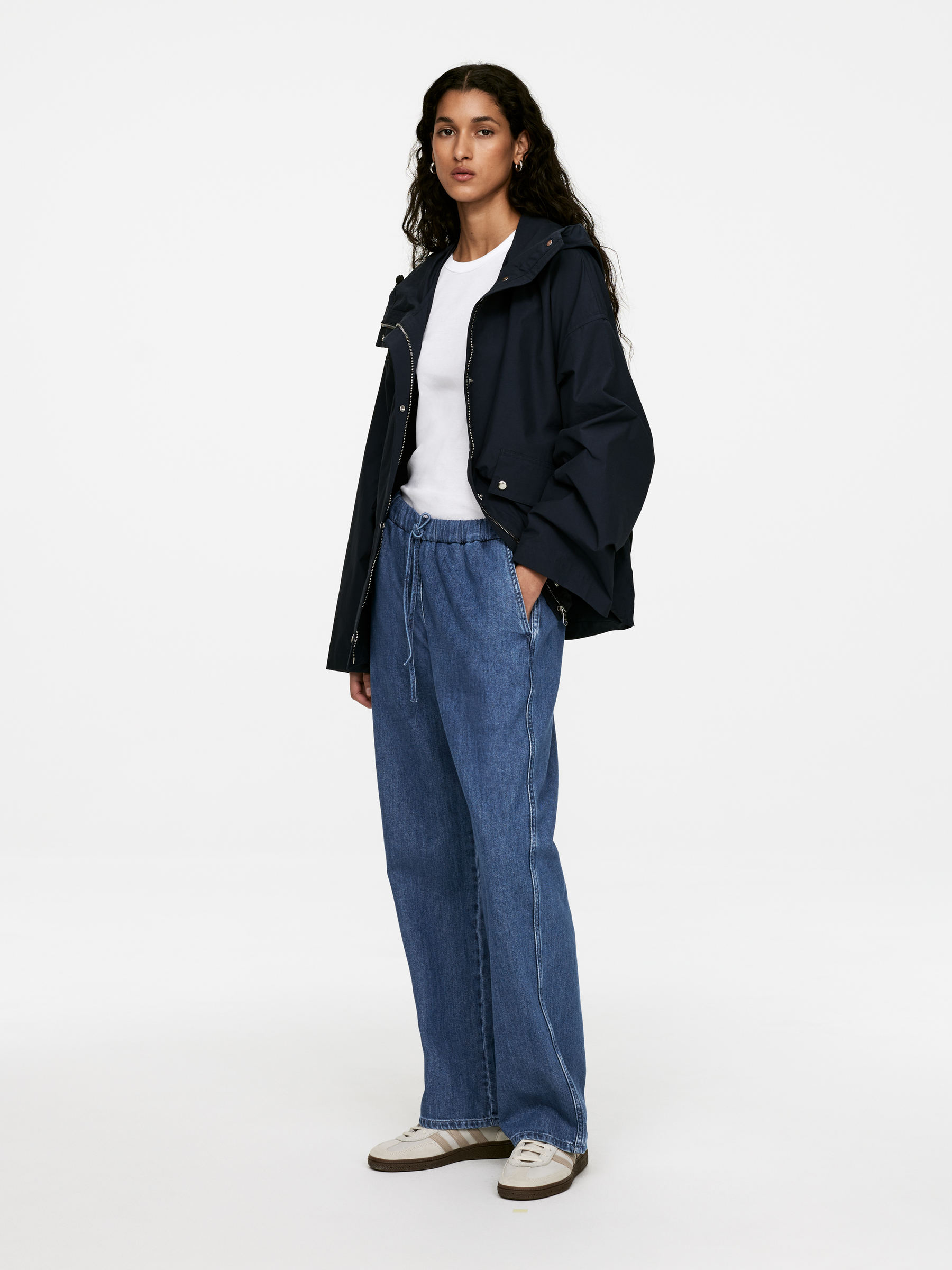 Pantalon en jean avec cordon de serrage-#485577-7033