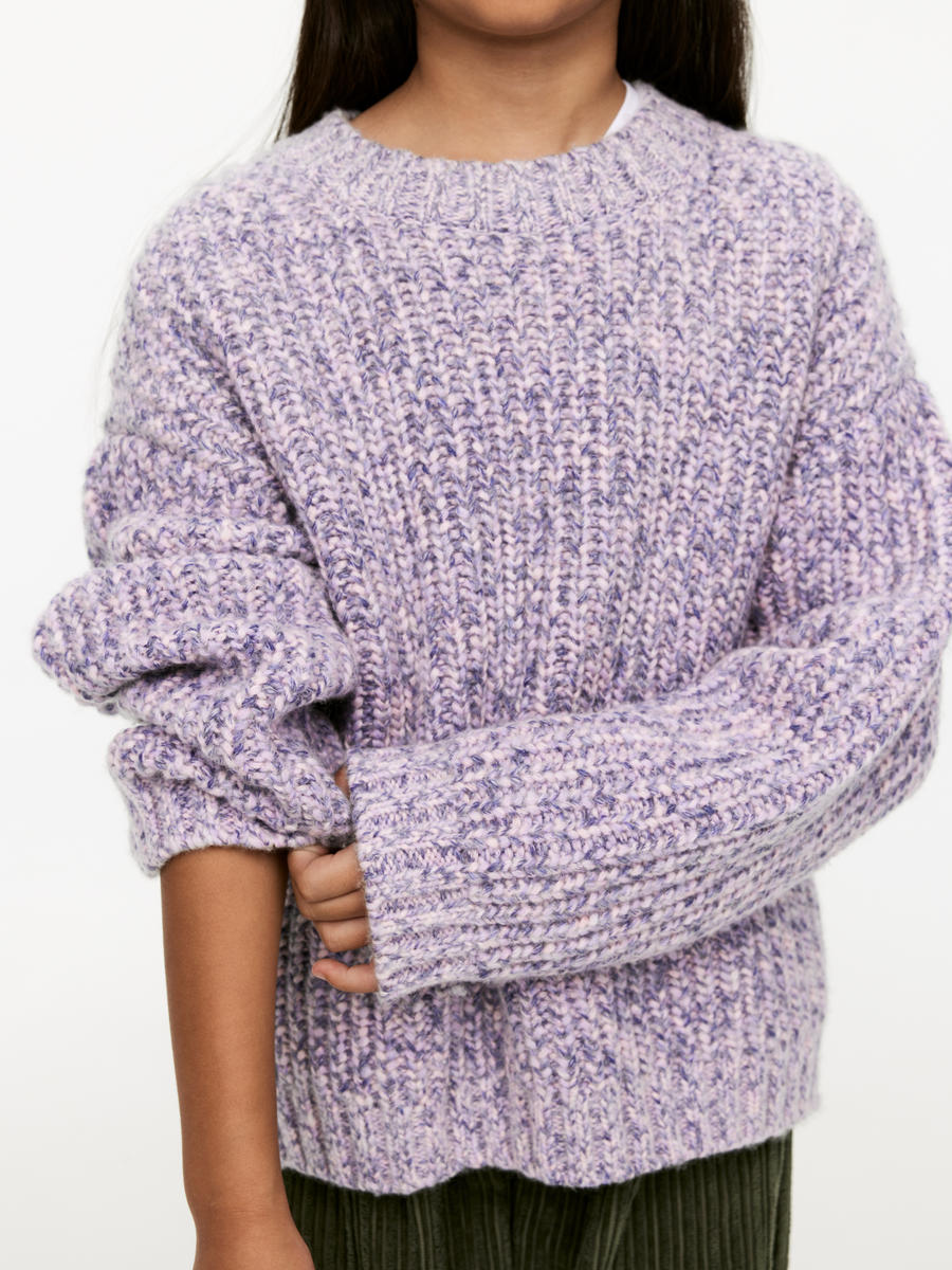 Space-Dyed Wool Jumper-#B4A0C9-12177