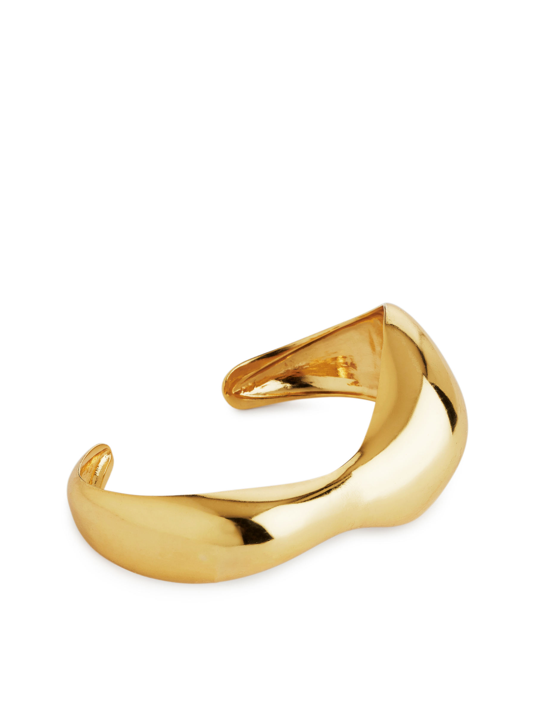 Sculptural Gold-Plated Cuff Bracelet - Gold - Women - StillMedia/DescriptiveStillLife - 1