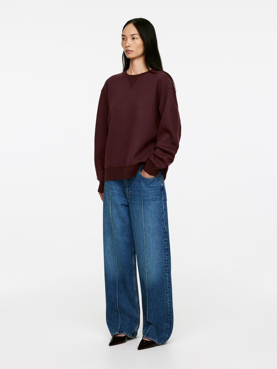 Relaxed Wool Jumper-#3A1A19-13159