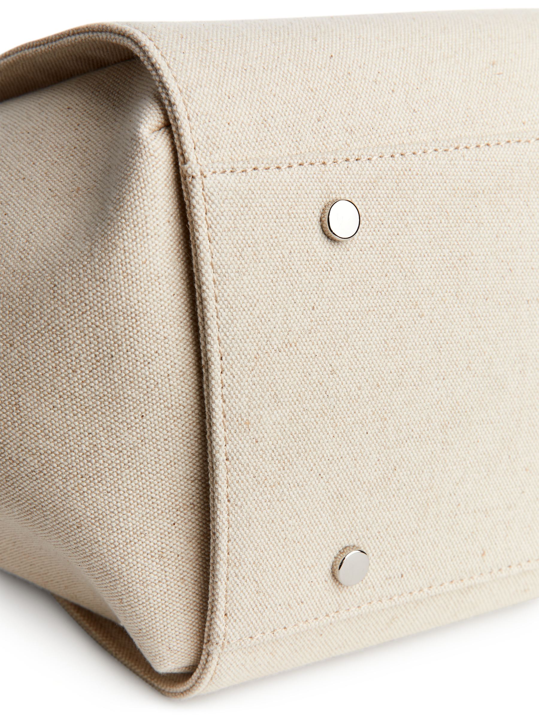 Leather-Trimmed Linen Tote - Off White - Women - StillMedia/DescriptiveDetail - 1