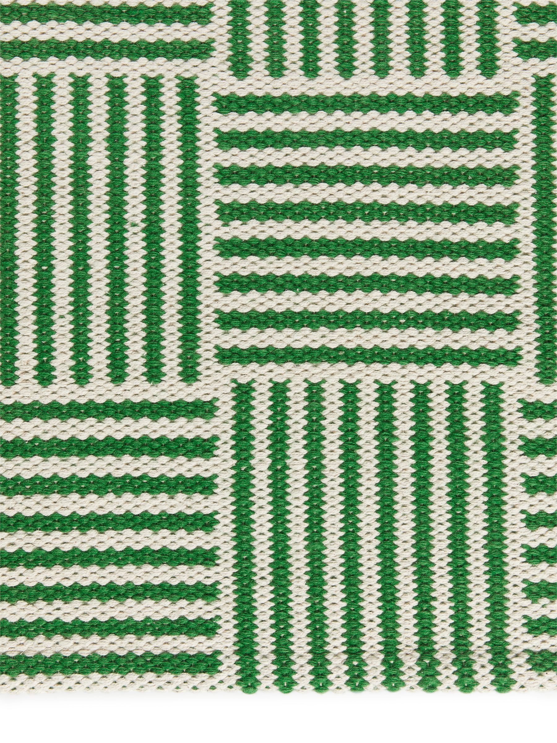 Dywan z mieszanki bawełny i wełny 84 x 190 cm - Green/Off-White - Homeware - StillMedia/DescriptiveDetail - 1