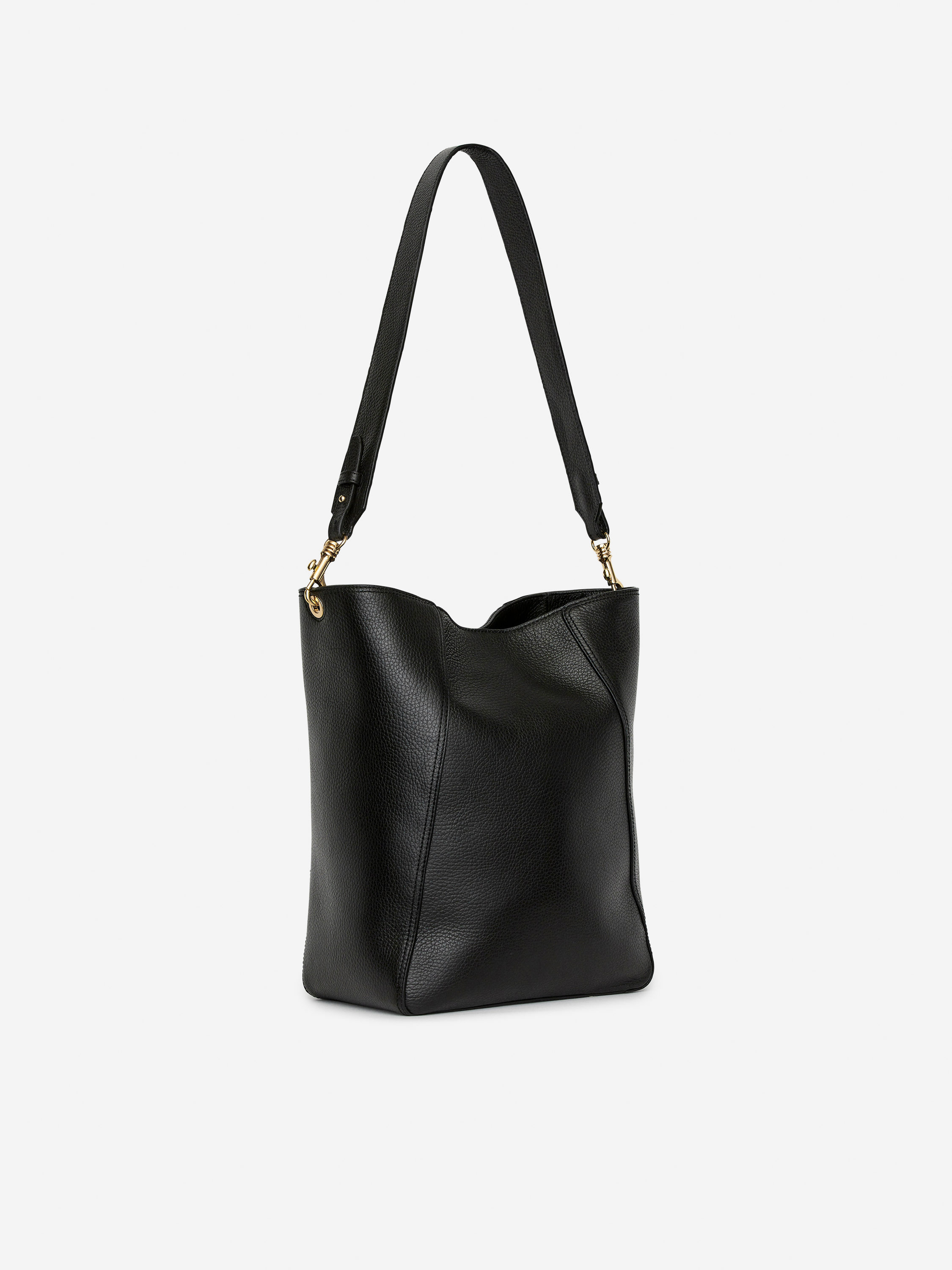 Leather bucket bag Black 2024