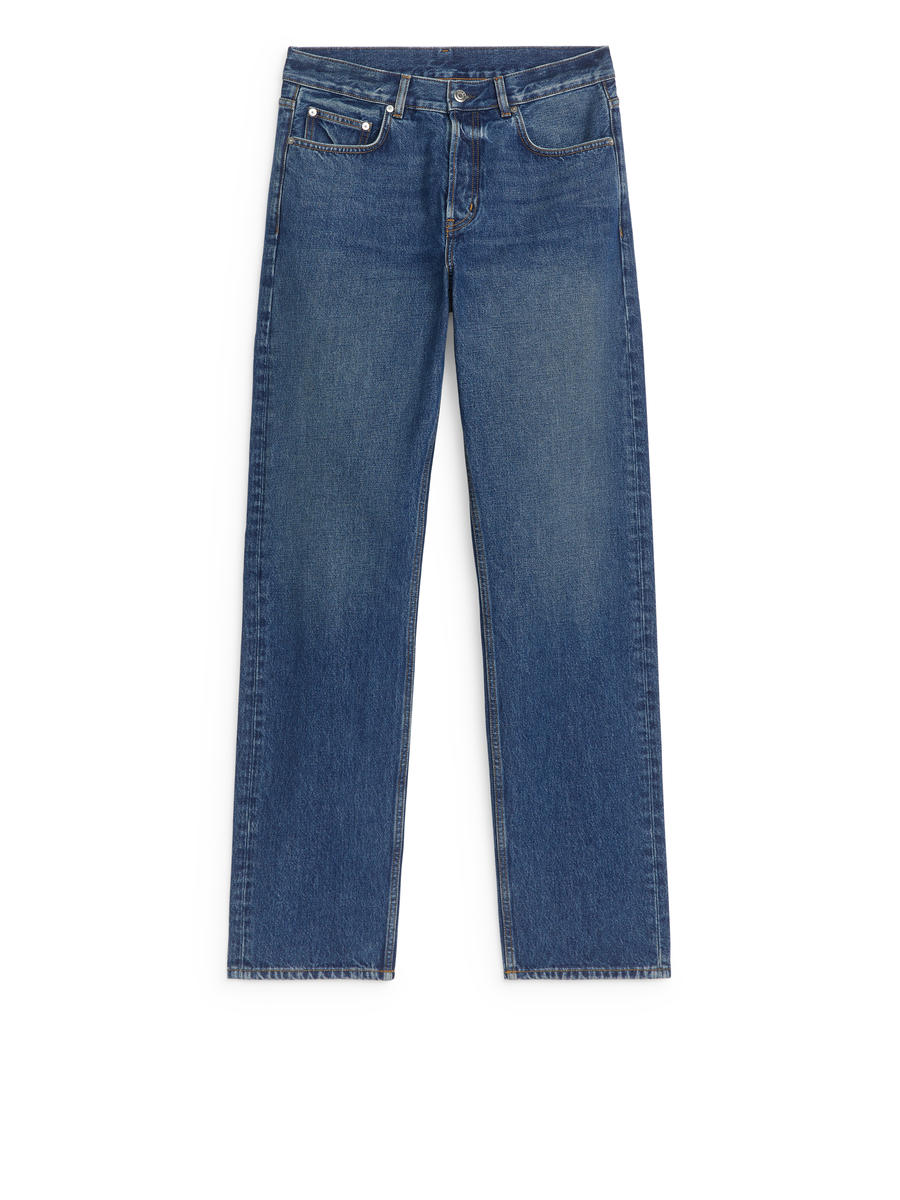 OCEAN Loose Straight Jeans-#606575-12003