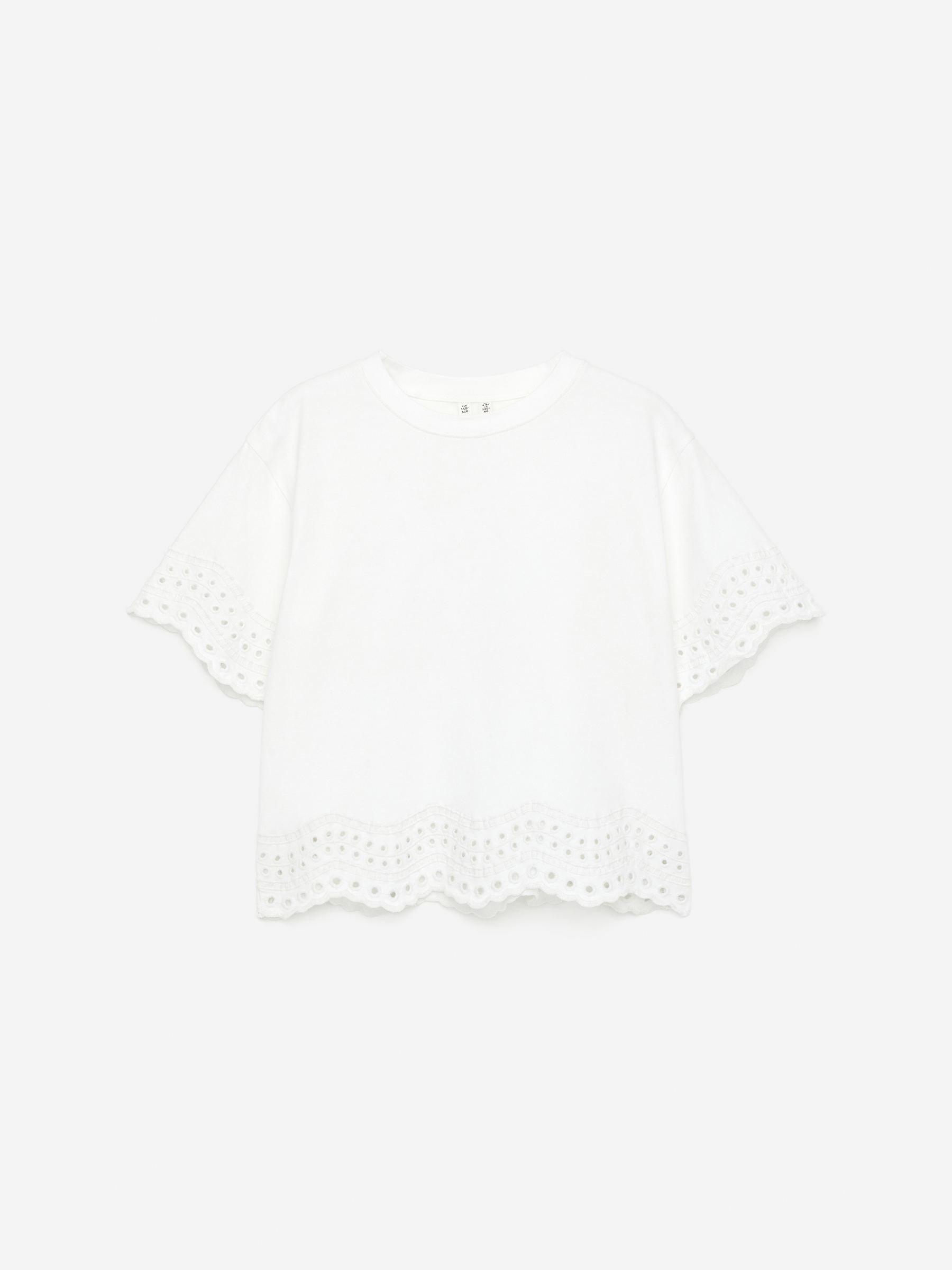 Oberteil mit Lochstickerei - Weiß - Loose Fit - Kinder - StillMedia/DescriptiveStillLife - 1