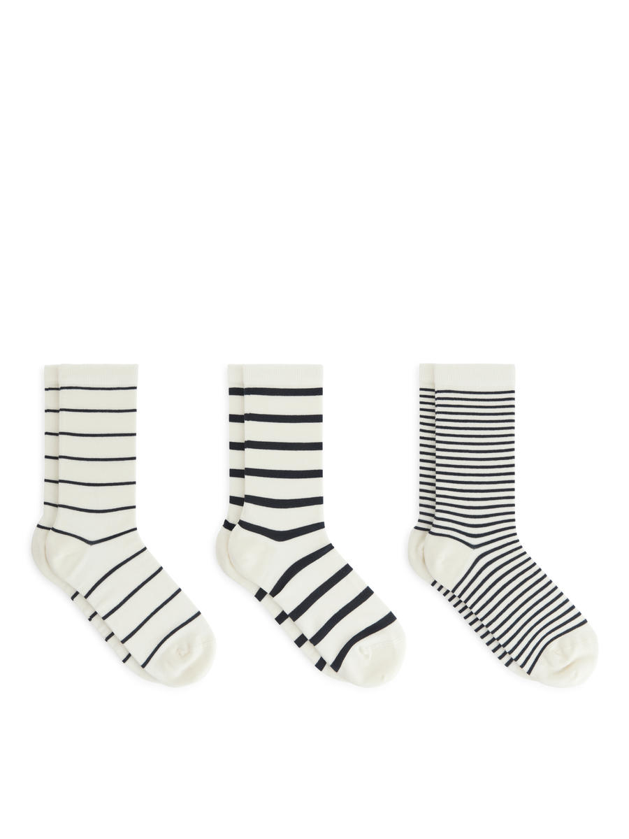 Baumwollsocken im 3er-Pack-#F2E8D6-2404