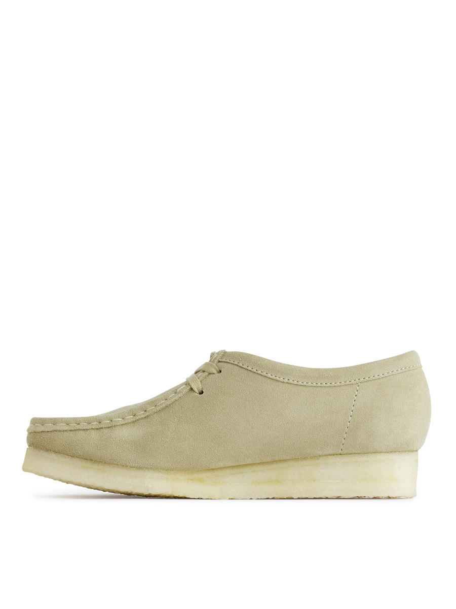 Clarks Wallabee Shoes-#D0C2AA-13153