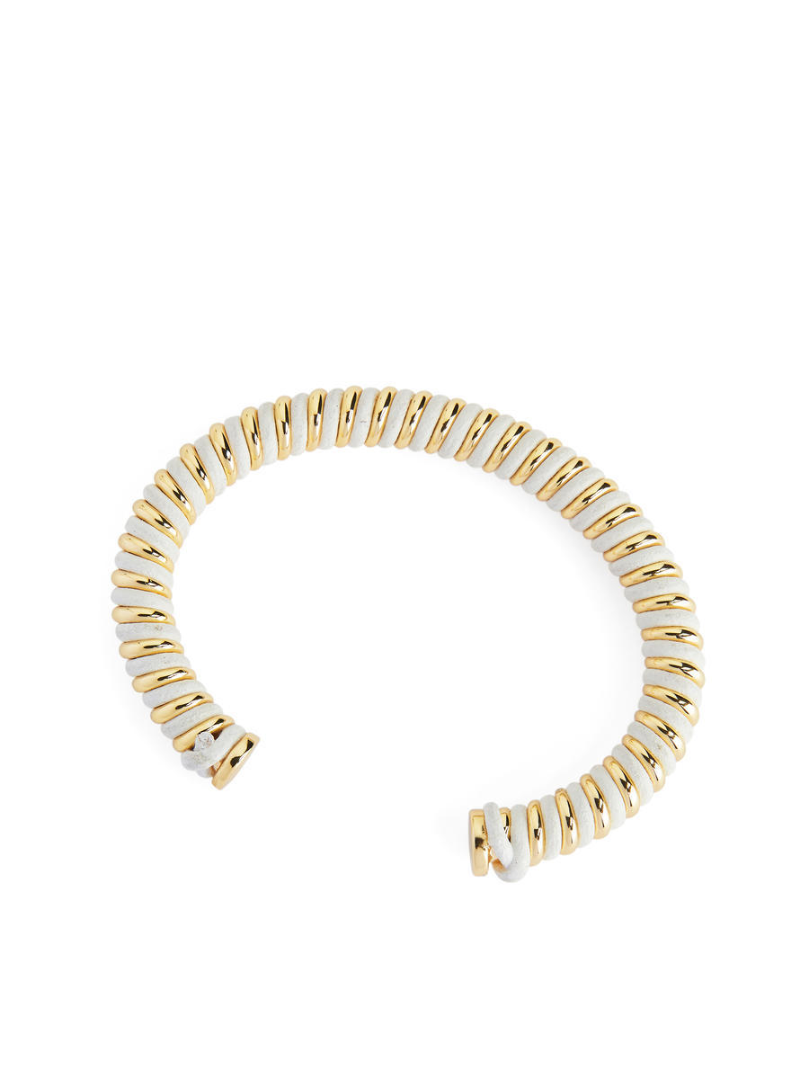 Twisted Bracelet - Gold/White - Women - 1243426001