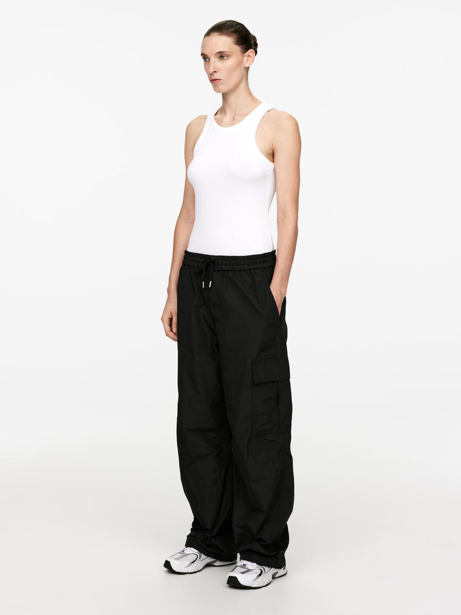 Taffeta Cargo Trousers-#272628-5274