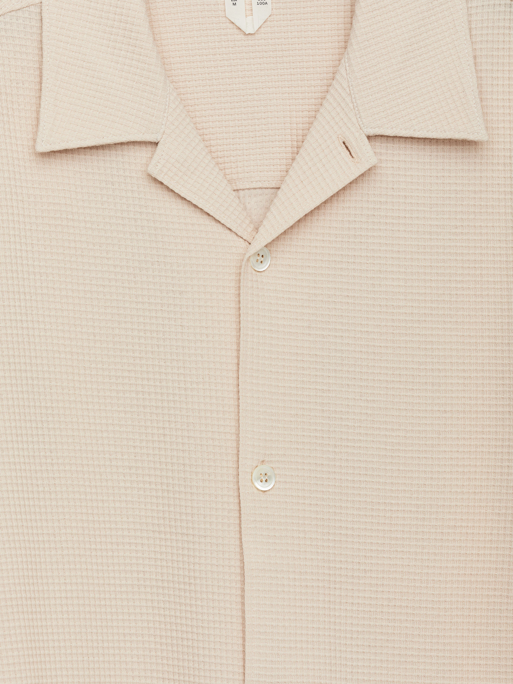 Waffle Jersey Shirt - Beige - Regular fit - Men - StillMedia/DescriptiveDetail - 1