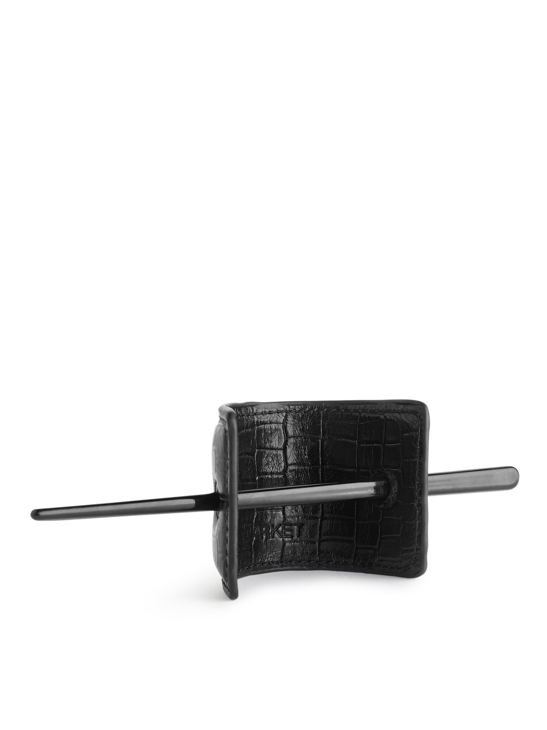 Haarspange aus Leder - Schwarz - Damen - StillMedia/DescriptiveStillLife - 2