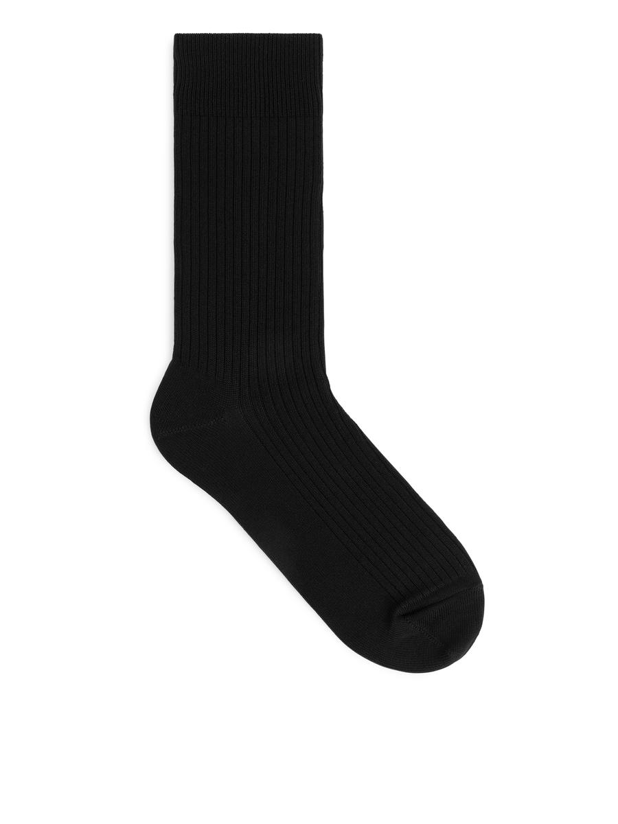 Gerippte Socken aus Supima-Baumwolle-#272628-10005