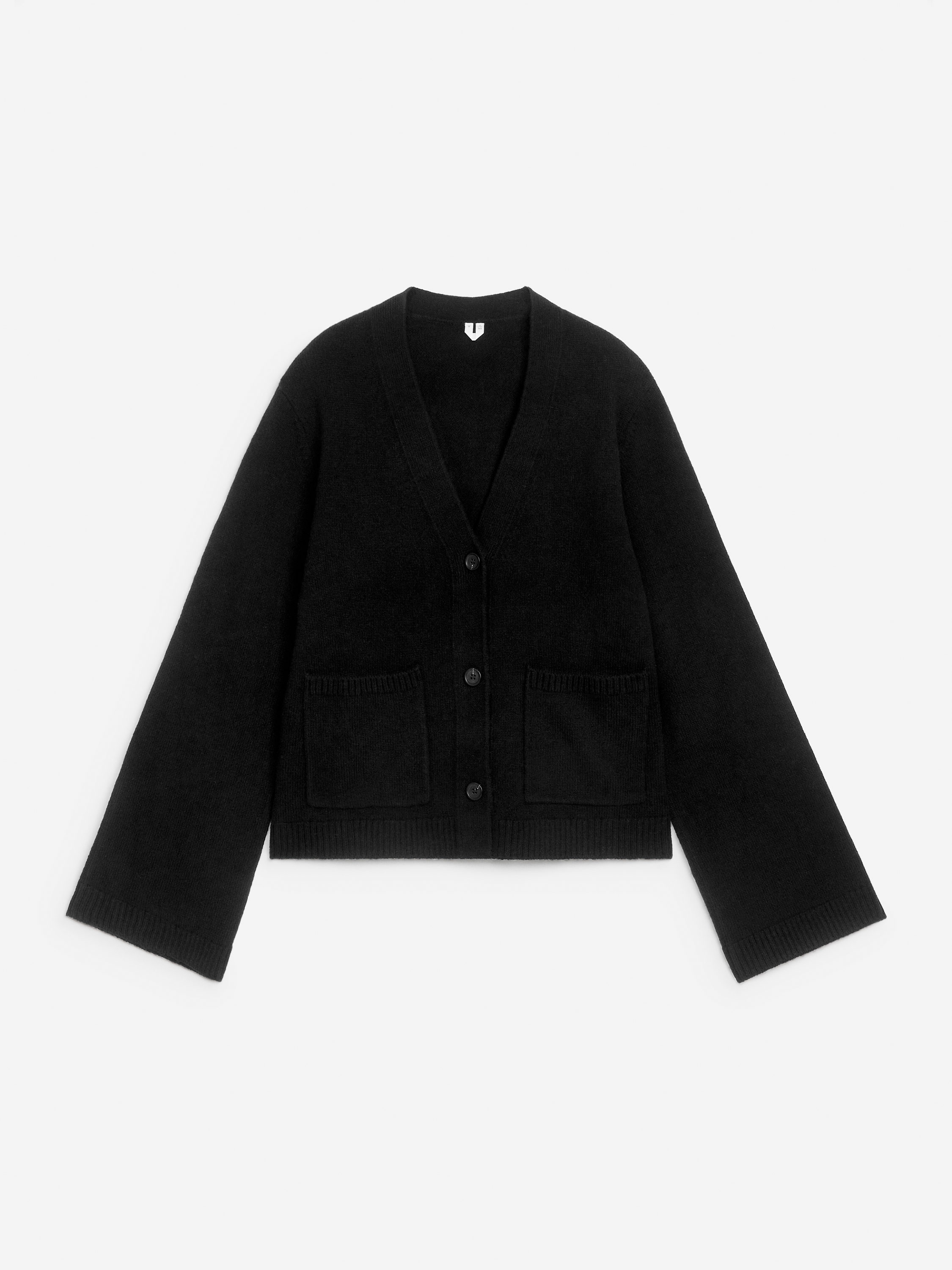 25AW SEEALL NORA CARDIGAN BLACK YAK WOOL NORA CARDIGAN -BLACK
