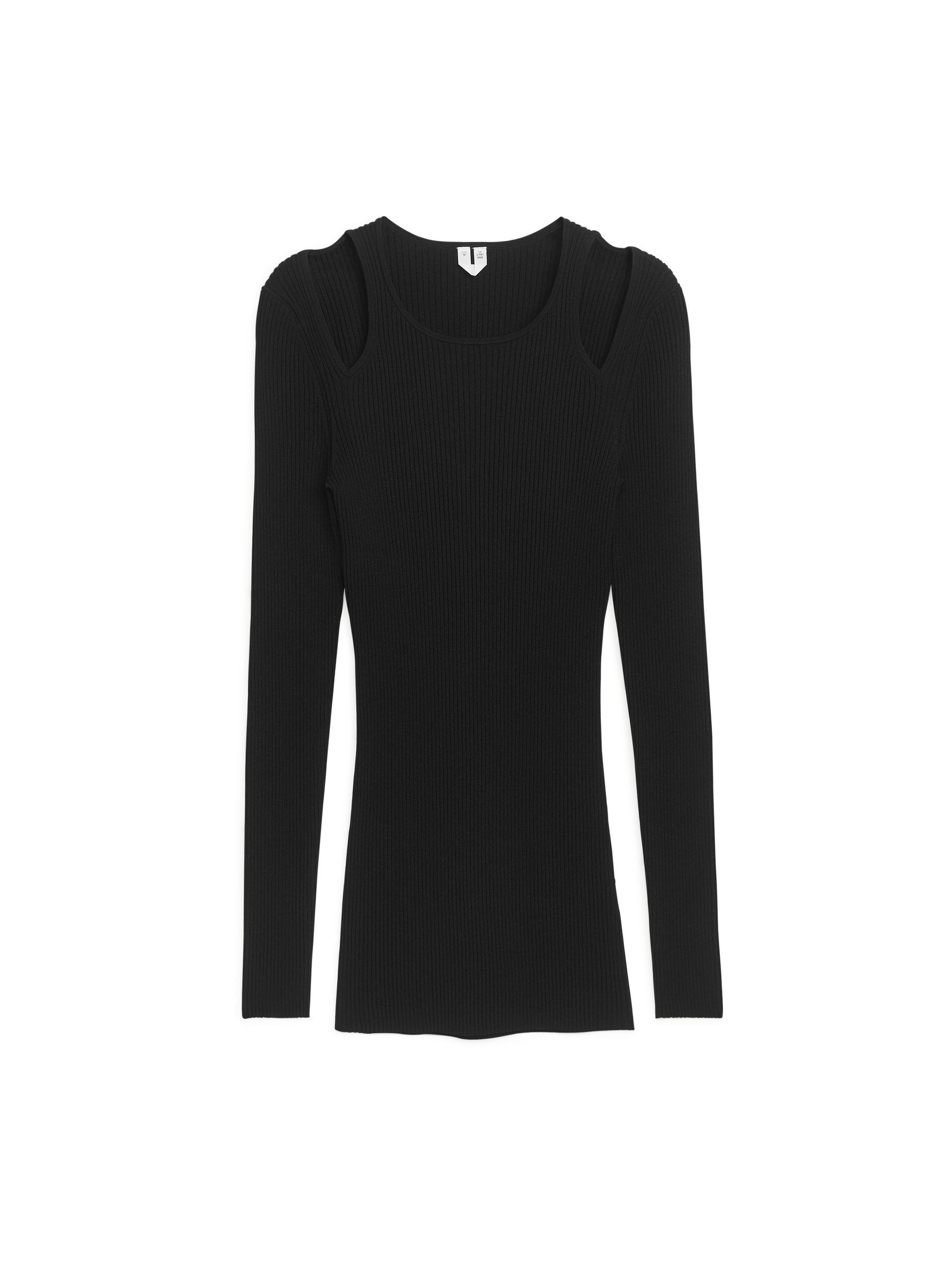 CutOut Rib Jumper - Black - Women - StillMedia/DescriptiveStillLife - 1