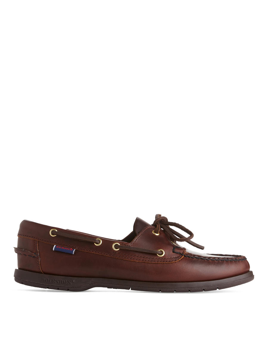 Sebago Victory Waxy Boat Shoes-#734C40-8375