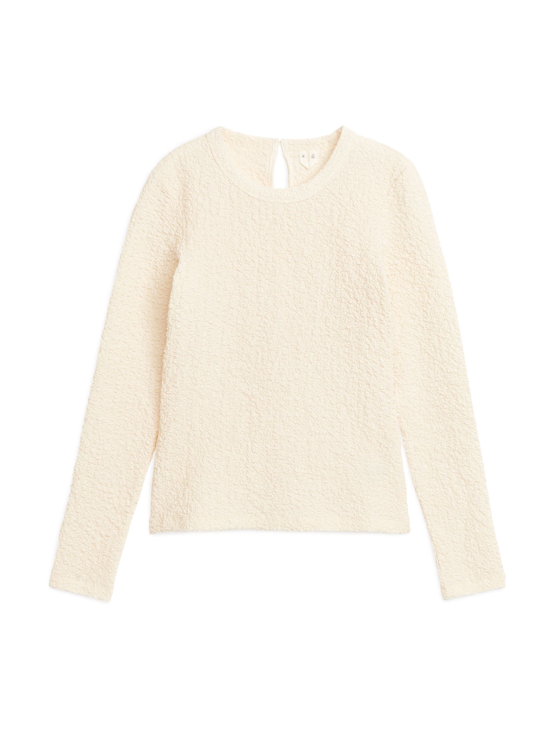 Top arrugado - Blanco roto - Corte ajustado - Women - StillMedia/DescriptiveStillLife - 1