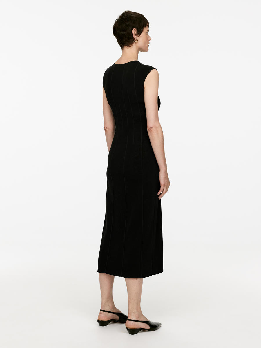 Cap Sleeve Rib Dress Black Women ARKET DK