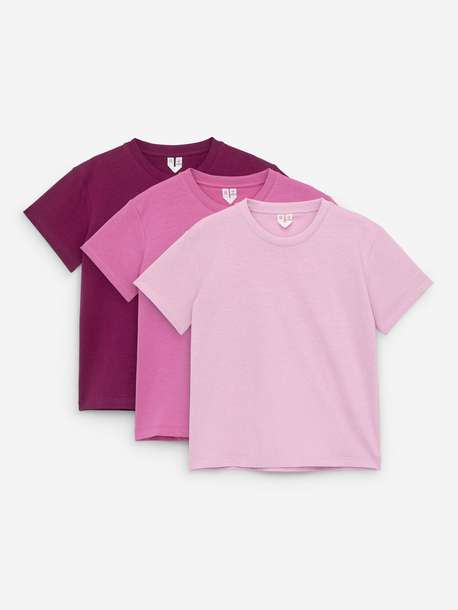 Crew-Neck T-Shirt Set of 3-#B86BA6-16043