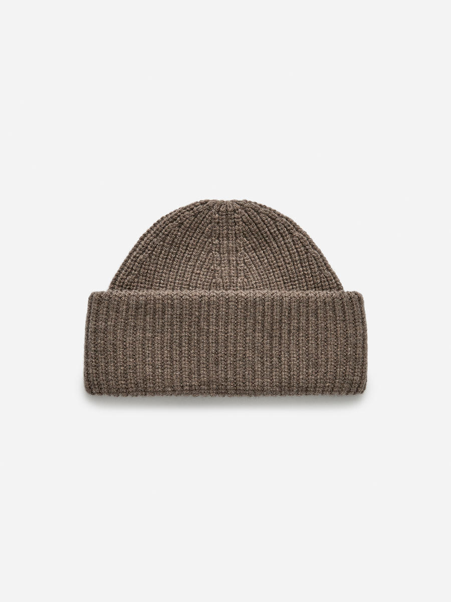 Wollbeanie mit doppeltem Umschlag-#83786B-13104