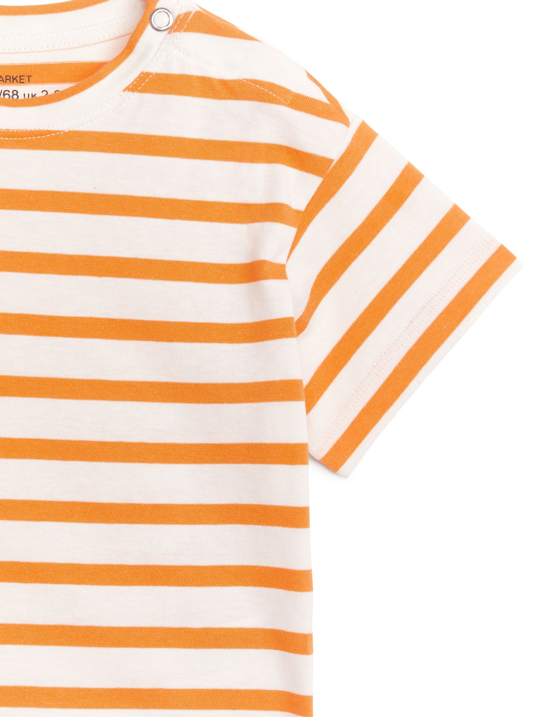 Short-Sleeved T-Shirt - Off White/Orange - Regular fit - Children - StillMedia/DescriptiveDetail - 2