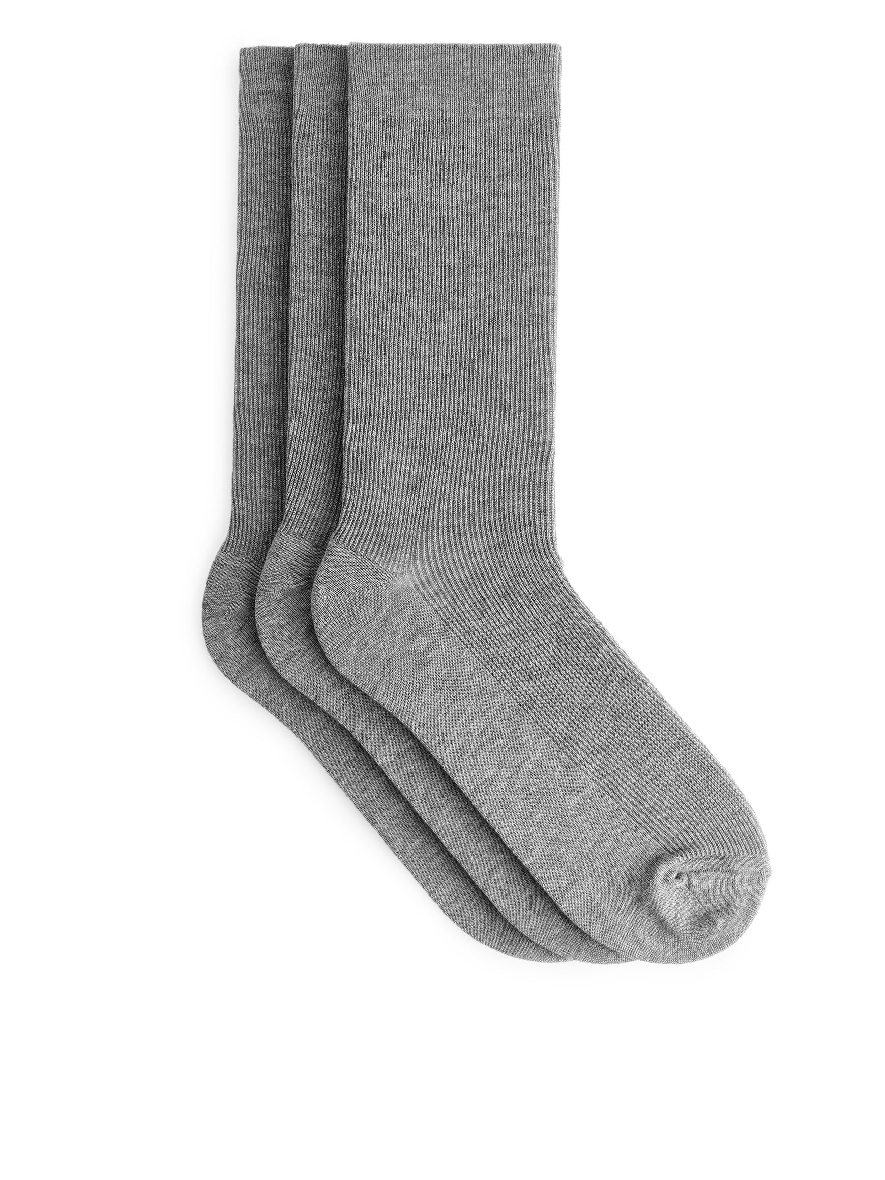 Socken aus merzerisierter Baumwolle, im 3er-Pack-#8D8E91-5838