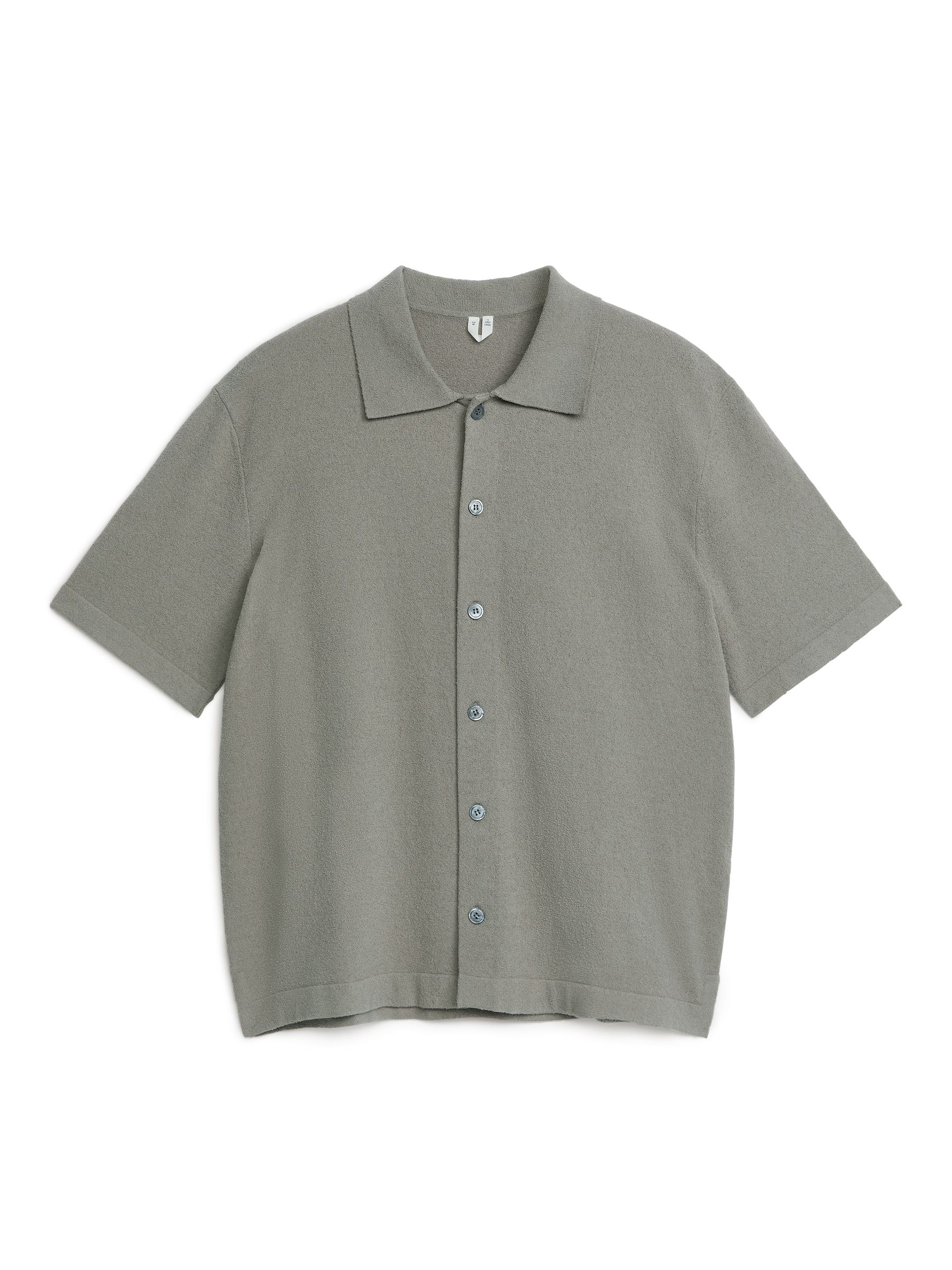 Short-Sleeve Knit Shirt-#8D8C81-5455