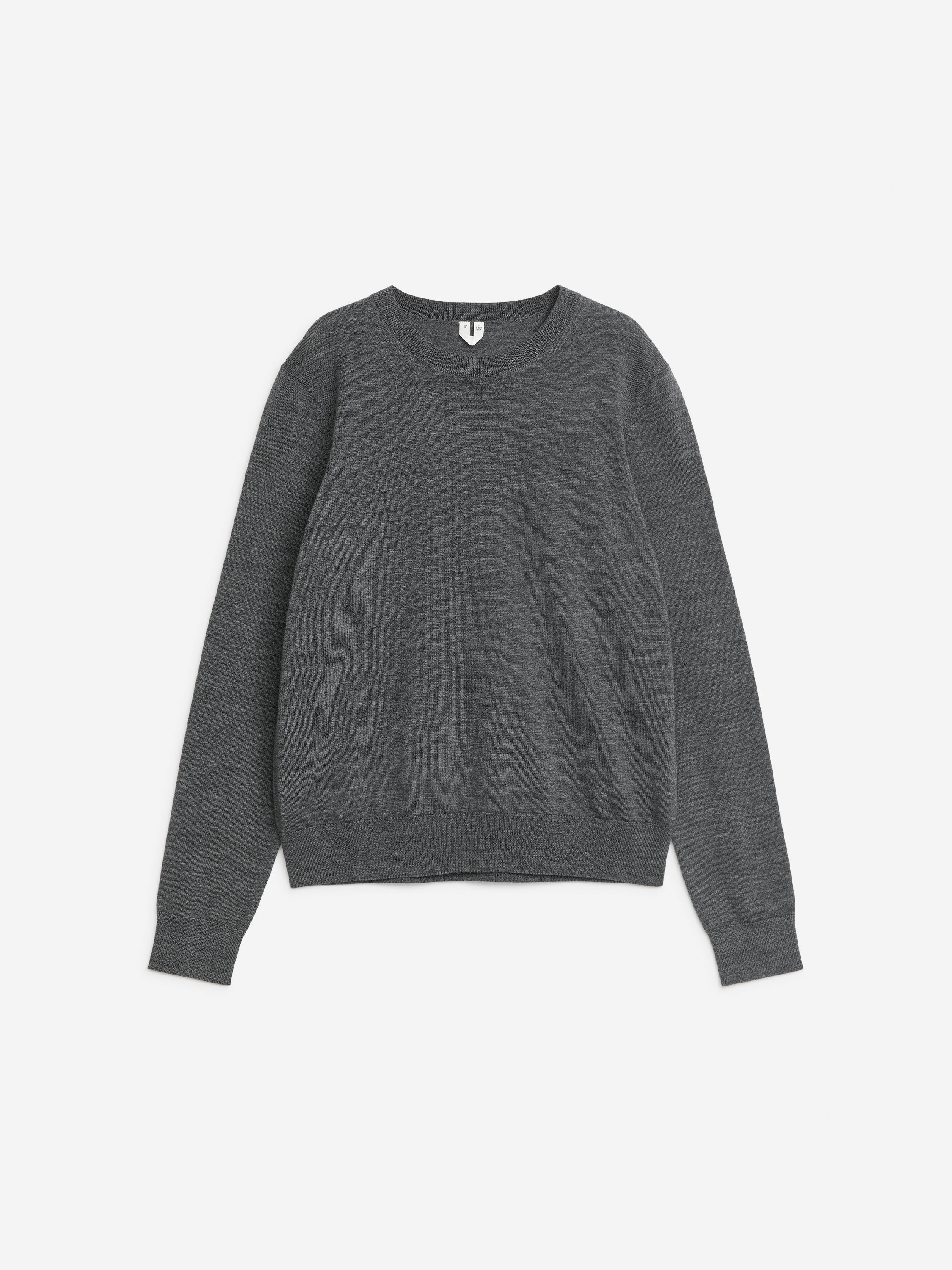 Fine-Knit Merino Jumper – Grey Melange – Women – ARKET NL