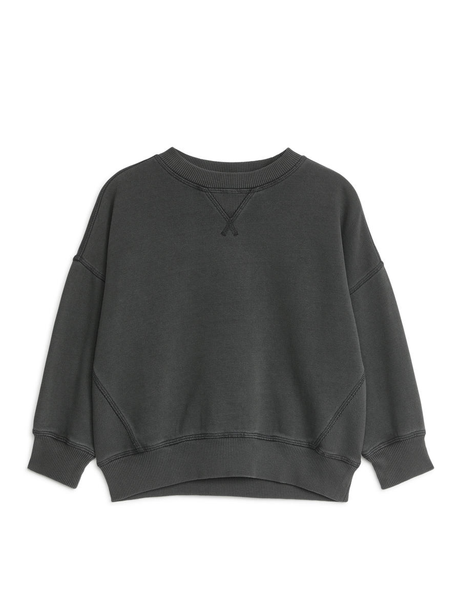 Relaxed Cotton Sweatshirt-#363638-6051