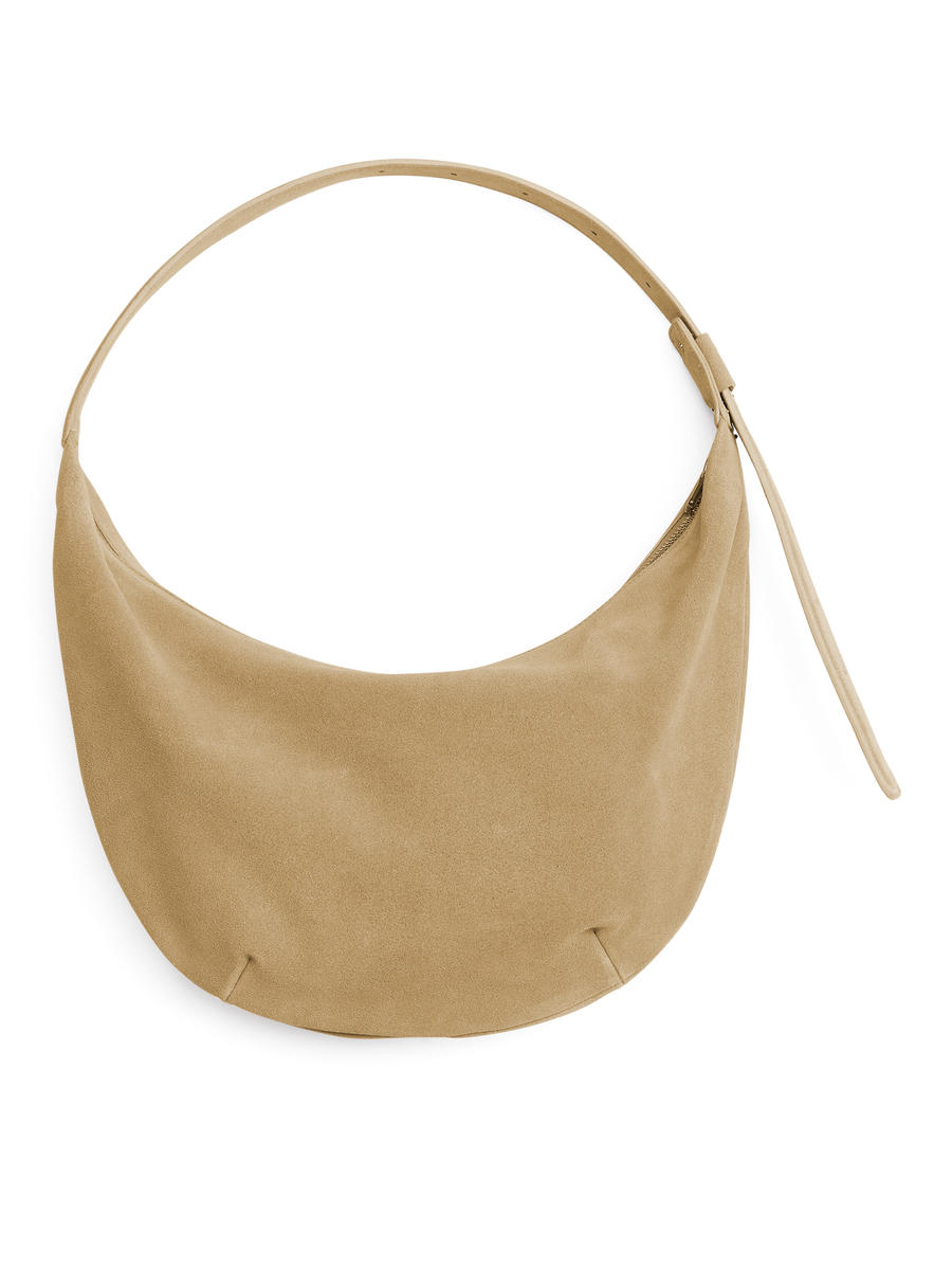 Curved Suede Bag-#A98968-6283