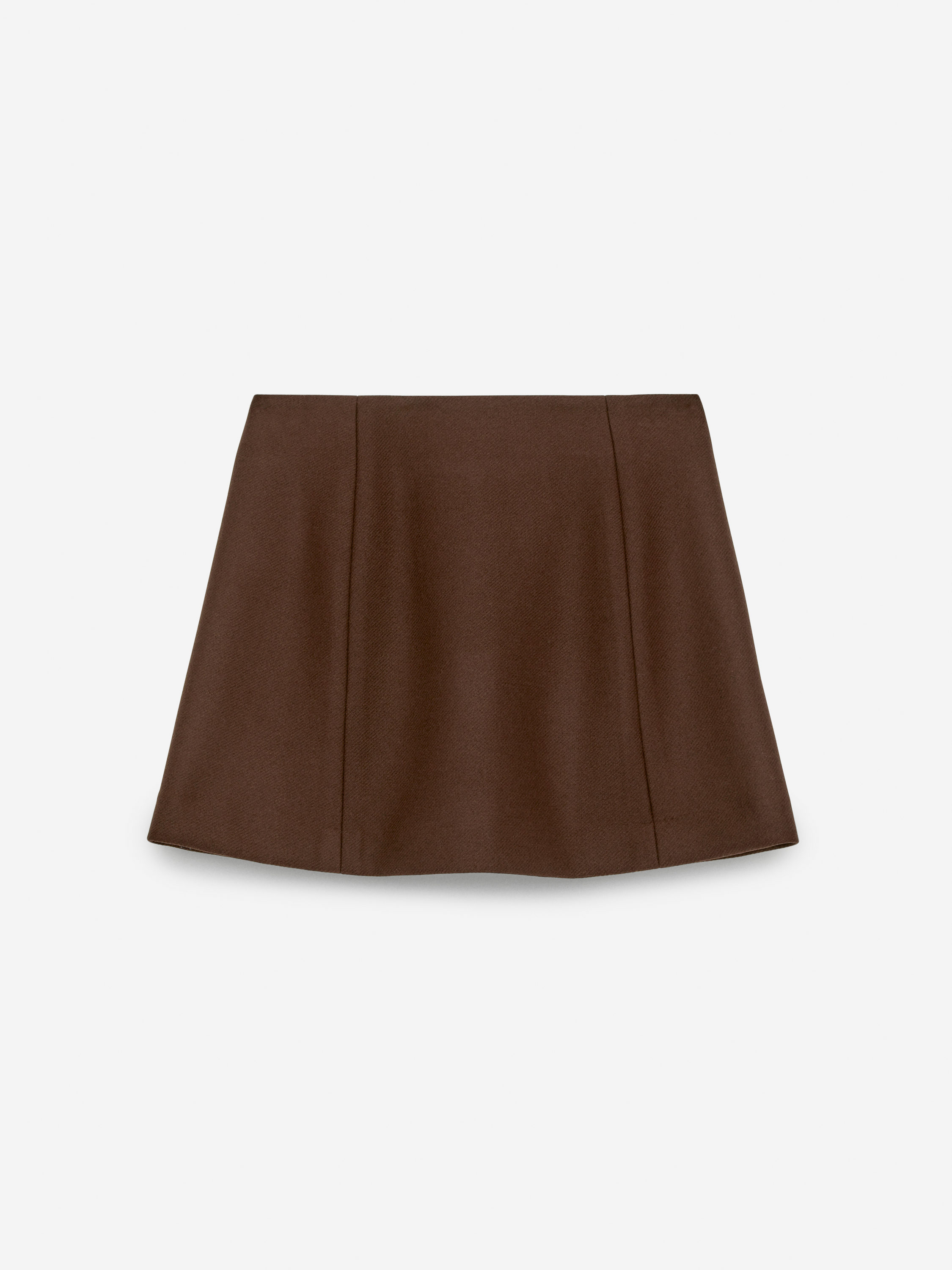 Wool Mini Skirt – Dark Brown – Women – ARKET NL