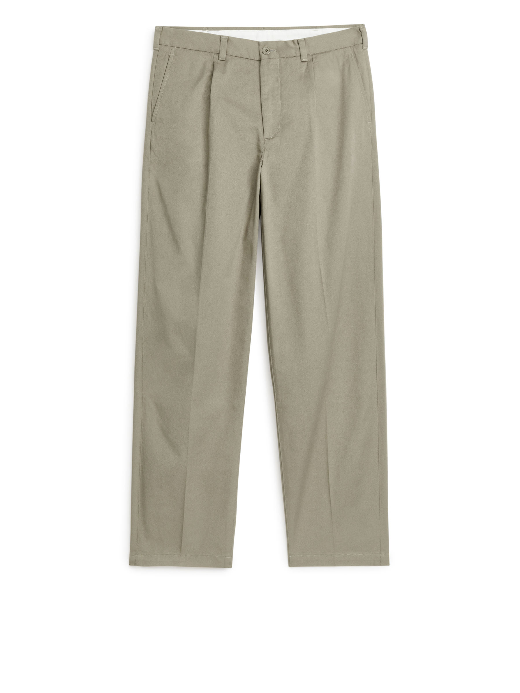 Cotton Twill Chinos-#9B958B-5669