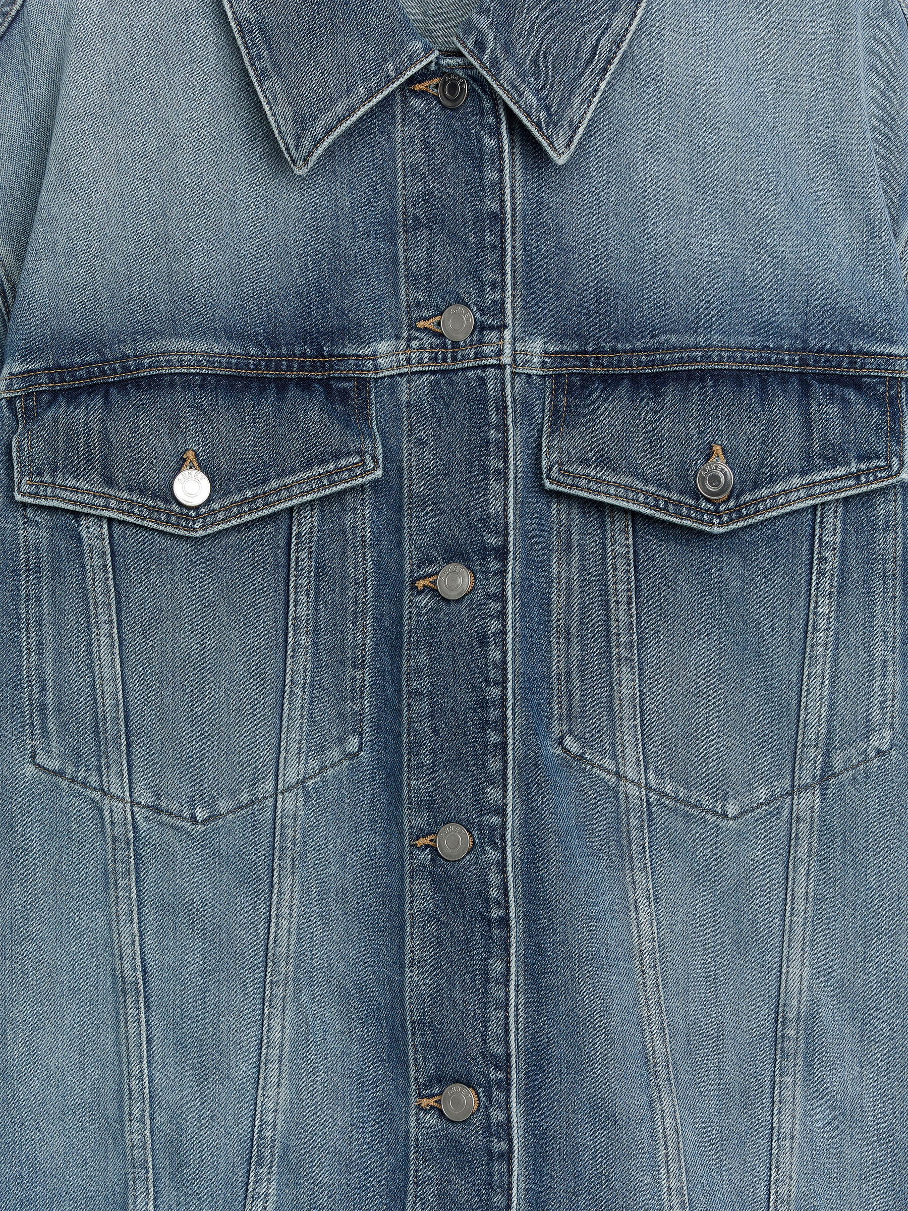 Tie-Detail Denim Jacket - Washed Blue - Oversized - Women - StillMedia/DescriptiveDetail - 3