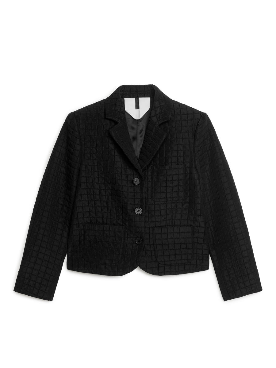 Quilted Blazer - Black - Regular fit - Women - 1209813001