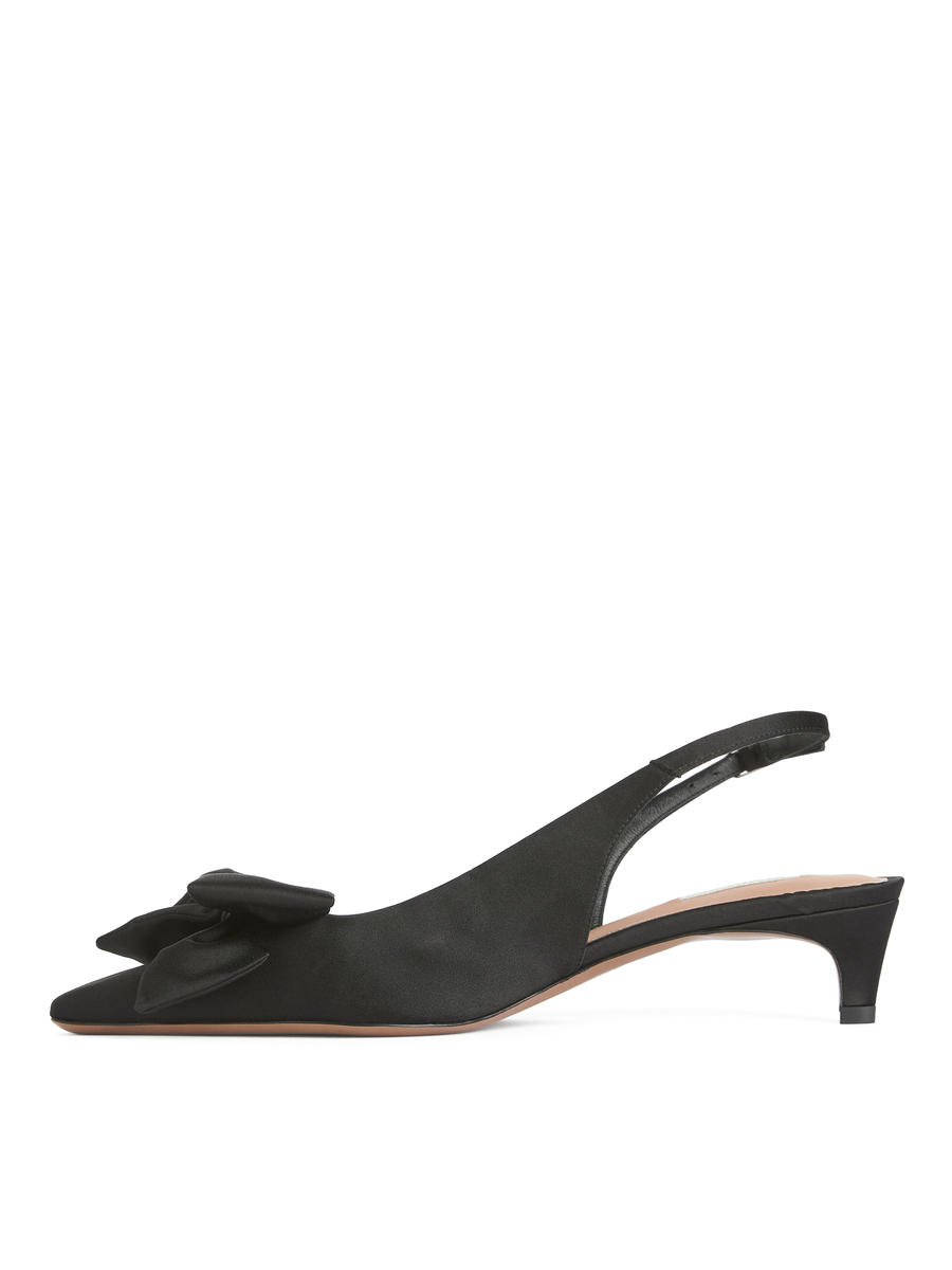 Slingback-Pumps mit Schleife-#272628-7421