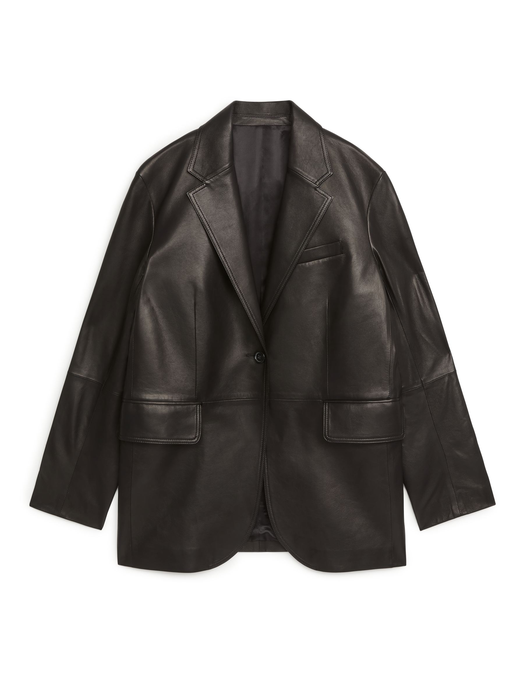Blazer oversize in pelle - Nero - Oversize - Women - StillMedia/DescriptiveStillLife - 1