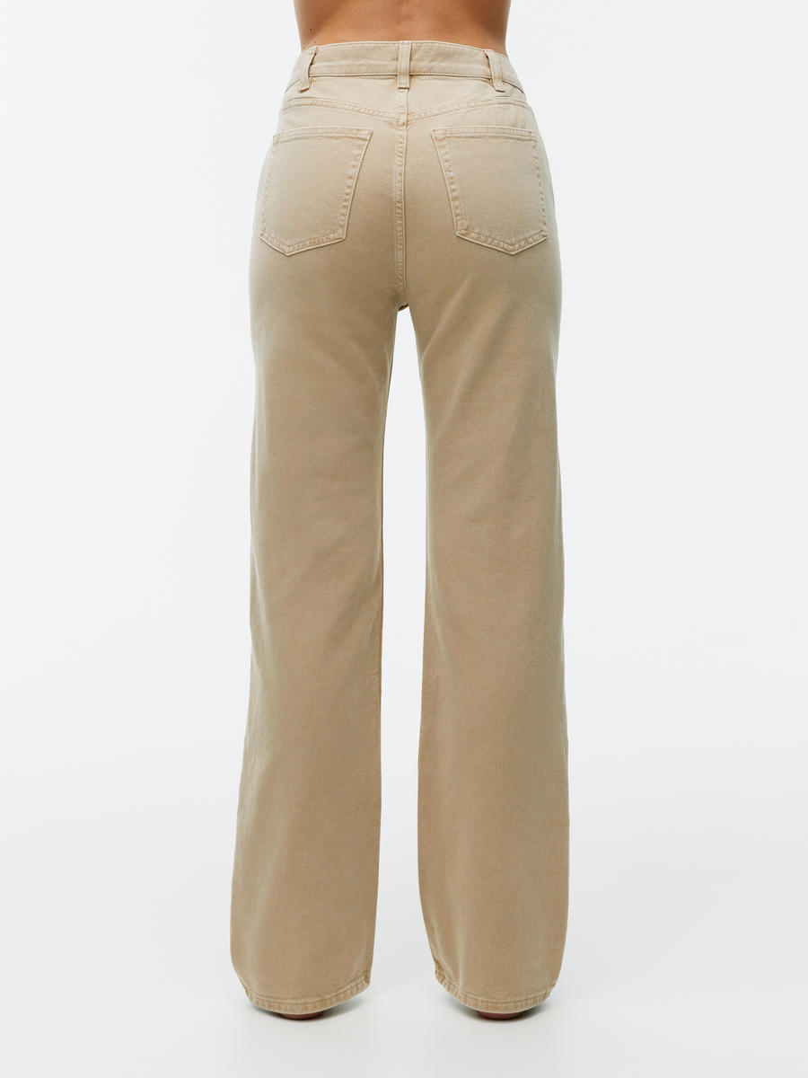 POPLAR Mid Relaxed Jeans - Beige - Slim fit - Women - 1217557003