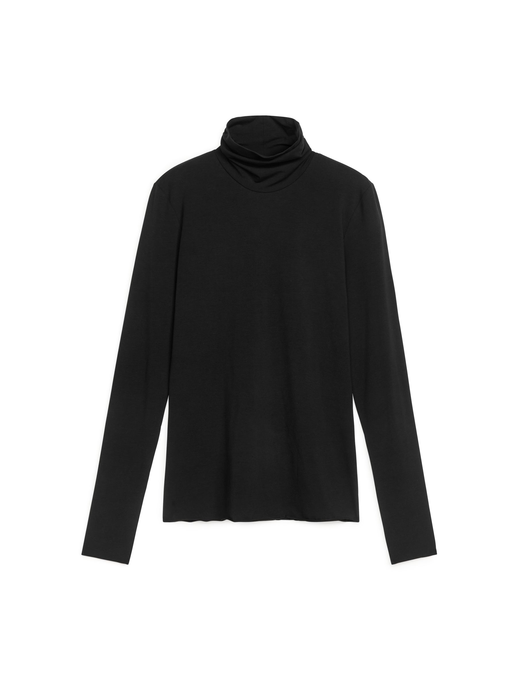 Lyocell Blend Roll-Neck - Black - Slim fit - Women - StillMedia/DescriptiveStillLife - 1