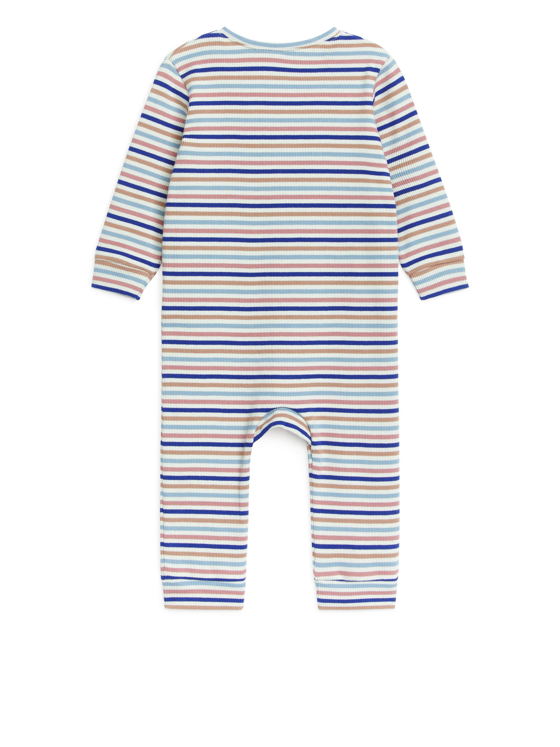 Tuta intera in jersey a coste - Multicolore/Righe - Regular fit - Children - StillMedia/DescriptiveStillLife - 2
