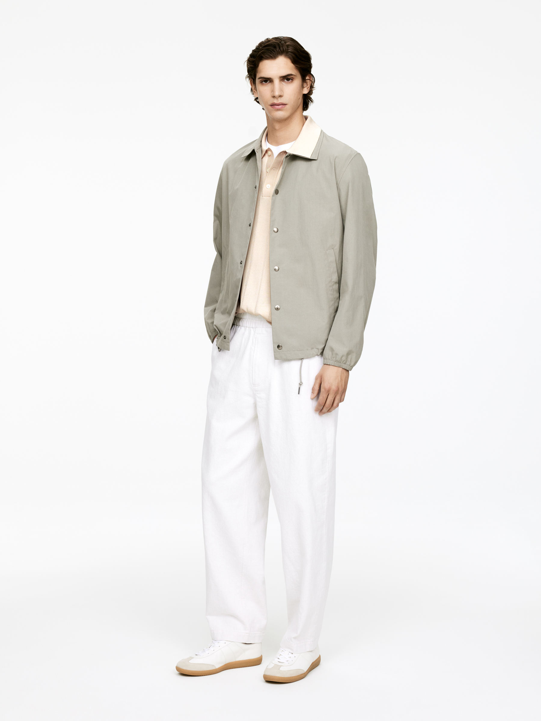Poloshirt im Pointelle-Strick - Beige - Regular Fit - Men - StillMedia/Lookbook - 5