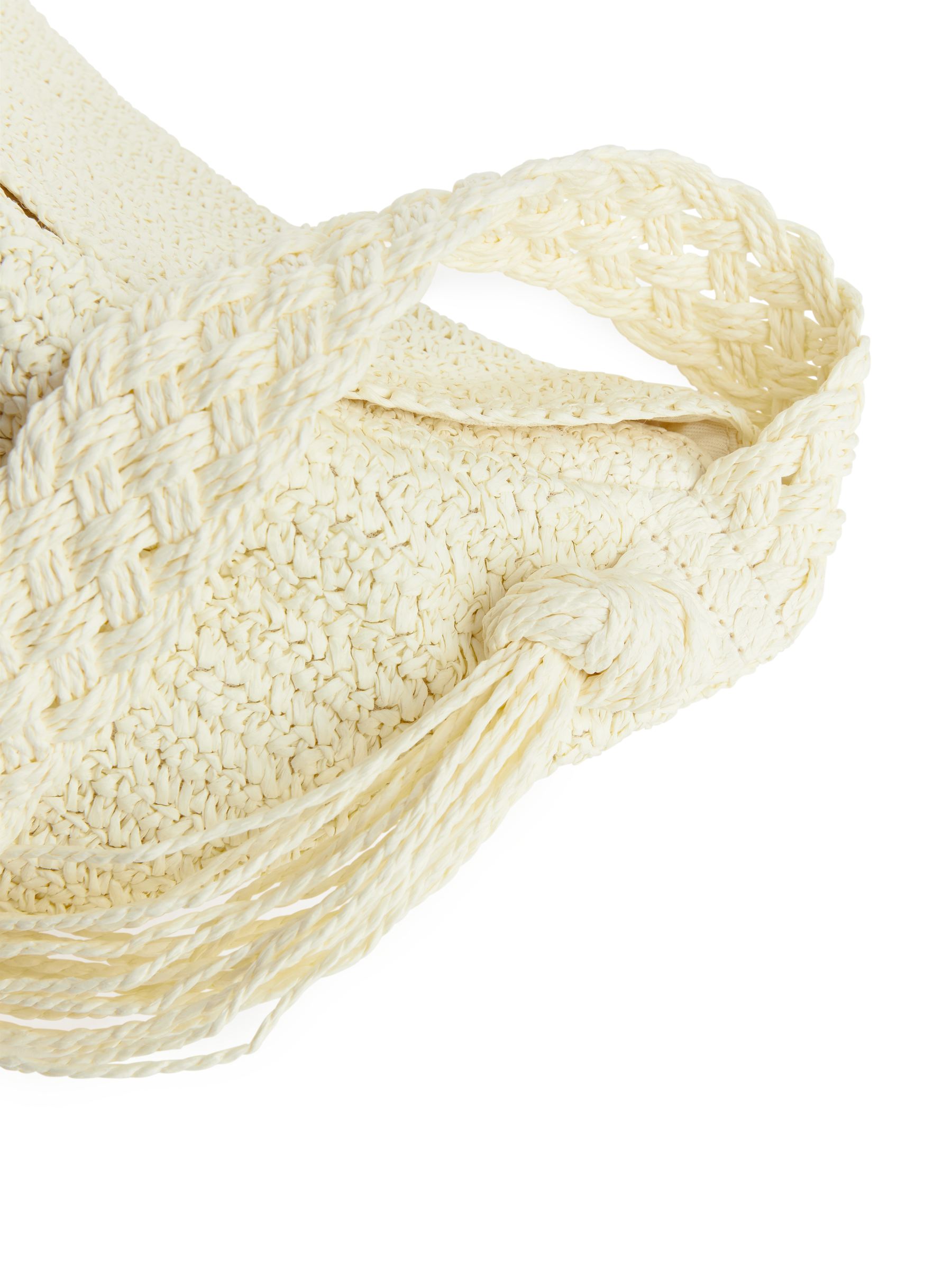 Geflochtene Umhängetasche mit Quasten - Off-White - Damen - StillMedia/DescriptiveDetail - 4