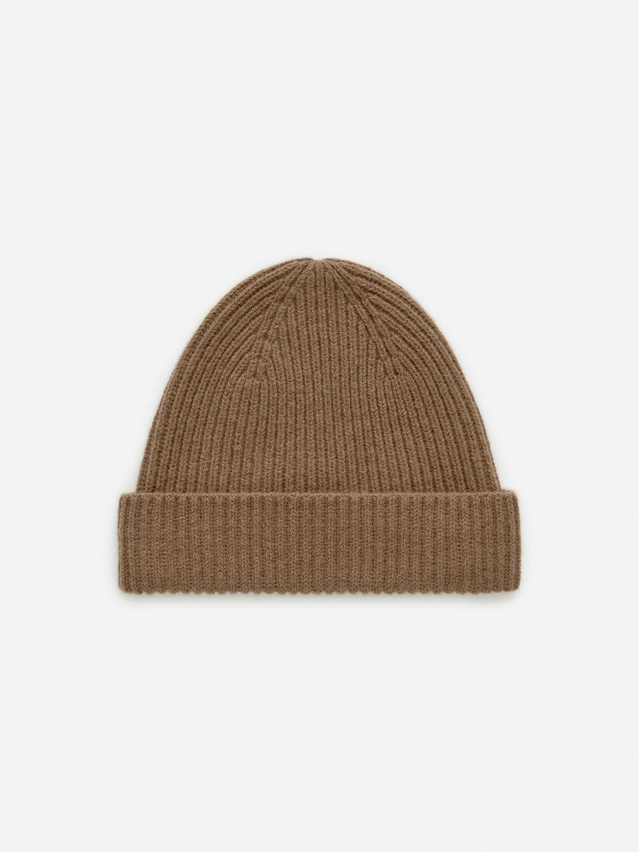 Rib-Knit Wool-Blend Beanie-#978F78-12884