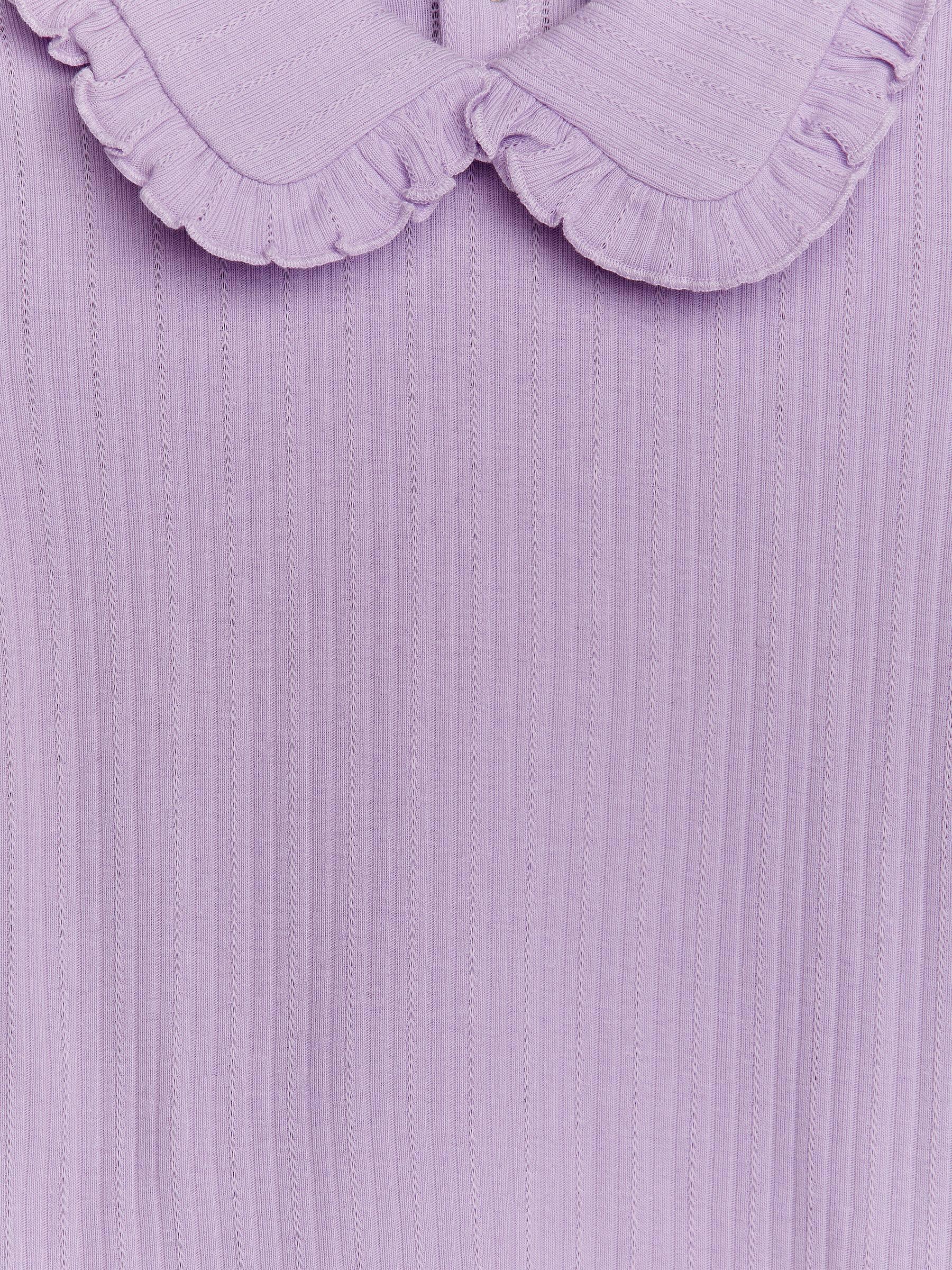 Pointelle-Oberteil mit Rüschenkragen - Lila - Regular Fit - Children - StillMedia/DescriptiveDetail - 3